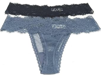 Womens Thongs Panties for Women Ladies Breathable Comfort Panties Soft Laser Cut Undies Black