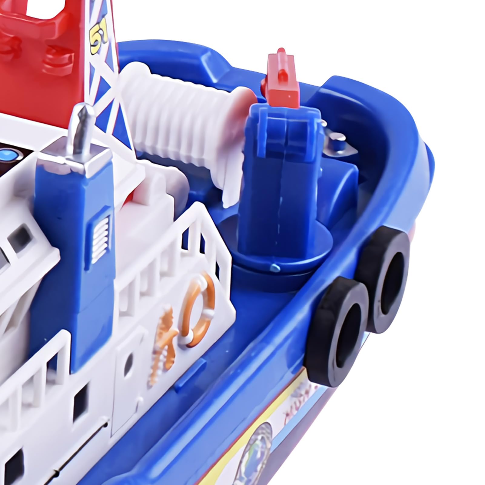 Bath Toys for Kids, Electric Fire Boat for Boys Girls, Water Play Games, for Shower Bathtub Bathroom Swimming Beach Outside Summer Easter Birthday — view 6