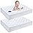 Yoofoss Waterproof Mini Crib Mattress Protector 2 Pack, Quilted Mattress Pad Cover Soft and Breathable, Machine Washable Portable Mattress Protector for Standard Baby Crib Size 38X24