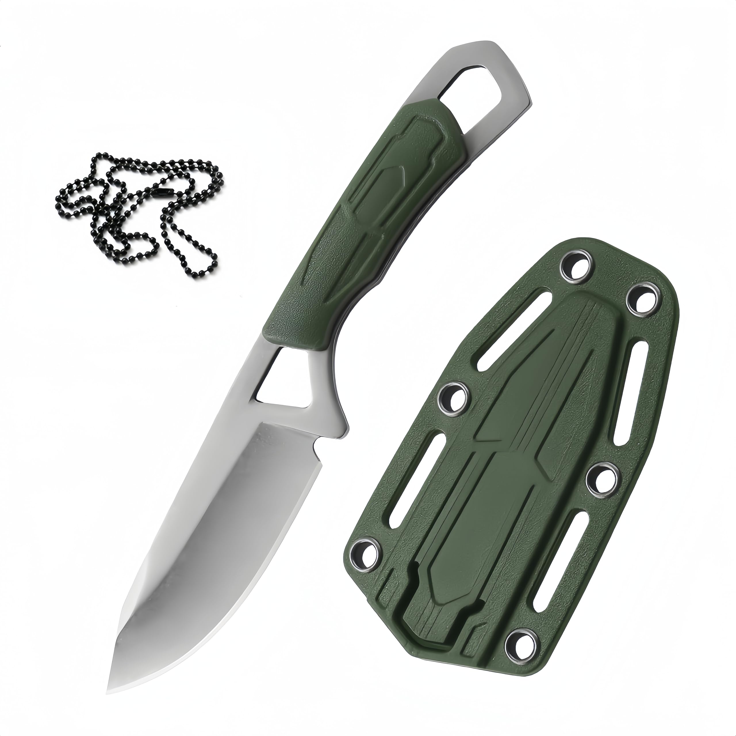LINMOHERUI Fixed pocket s009 knife mini portable multifunctional tool knife with chain for Garden, Camping, Hiking and Bushcraft