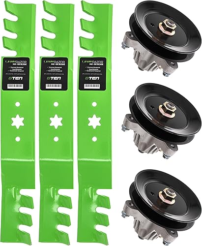 8TEN Kit de cuchillas dentadas de husillo para MTD Cub Cadet 50 pulgadas cubierta de corte LTX1050KH LTX1050KW YT950KH