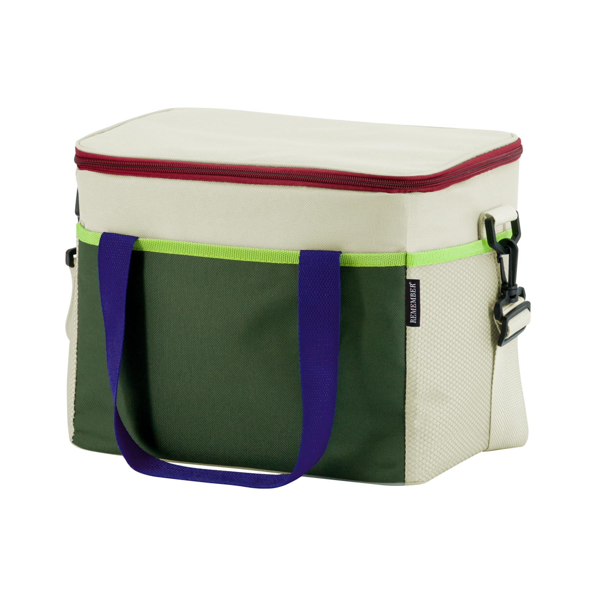 REMEMBER Kühltasche, 16L, Polyester – Isolierte Kühltasche für Getränke & Lebensmittel, praktische Thermotasche für Strand, Camping, oder Einkauf