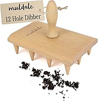 Vista 8 de Garden Dibber - Herramienta para sembrar semillas de madera para plantar, herramienta de plantación de bulbos de mano de calibre cónico