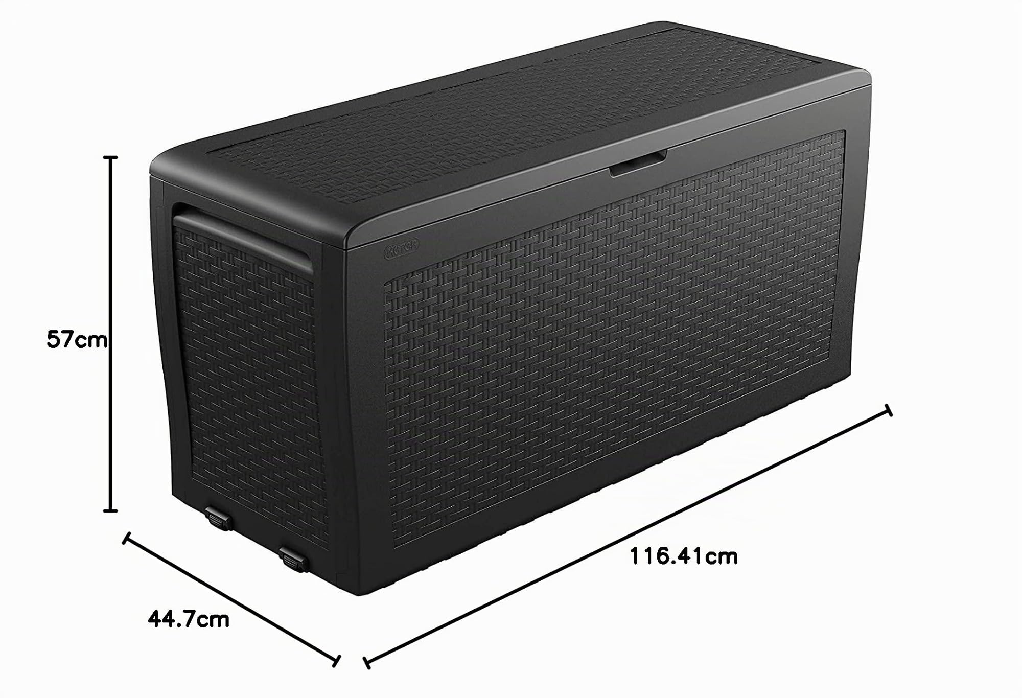 Keter Baule Samoa Coffre d'extérieur 116,4 x 44,7 x 57 cm en résine anthracite