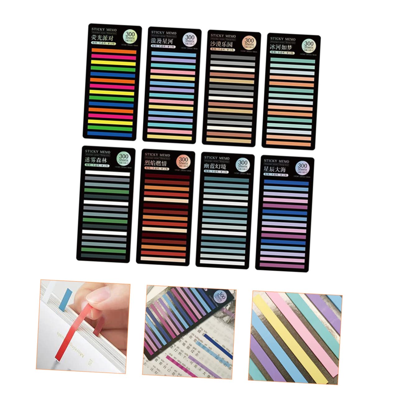 OSALADI 4 Ensembles Autocollants Annoter Signets Petit Collège Pratique Couleur Carnet De Marqueurs Note Autocollant Marqueurs De Page Onglets Collants L'animal De Compagnie 8 Feuilles*4