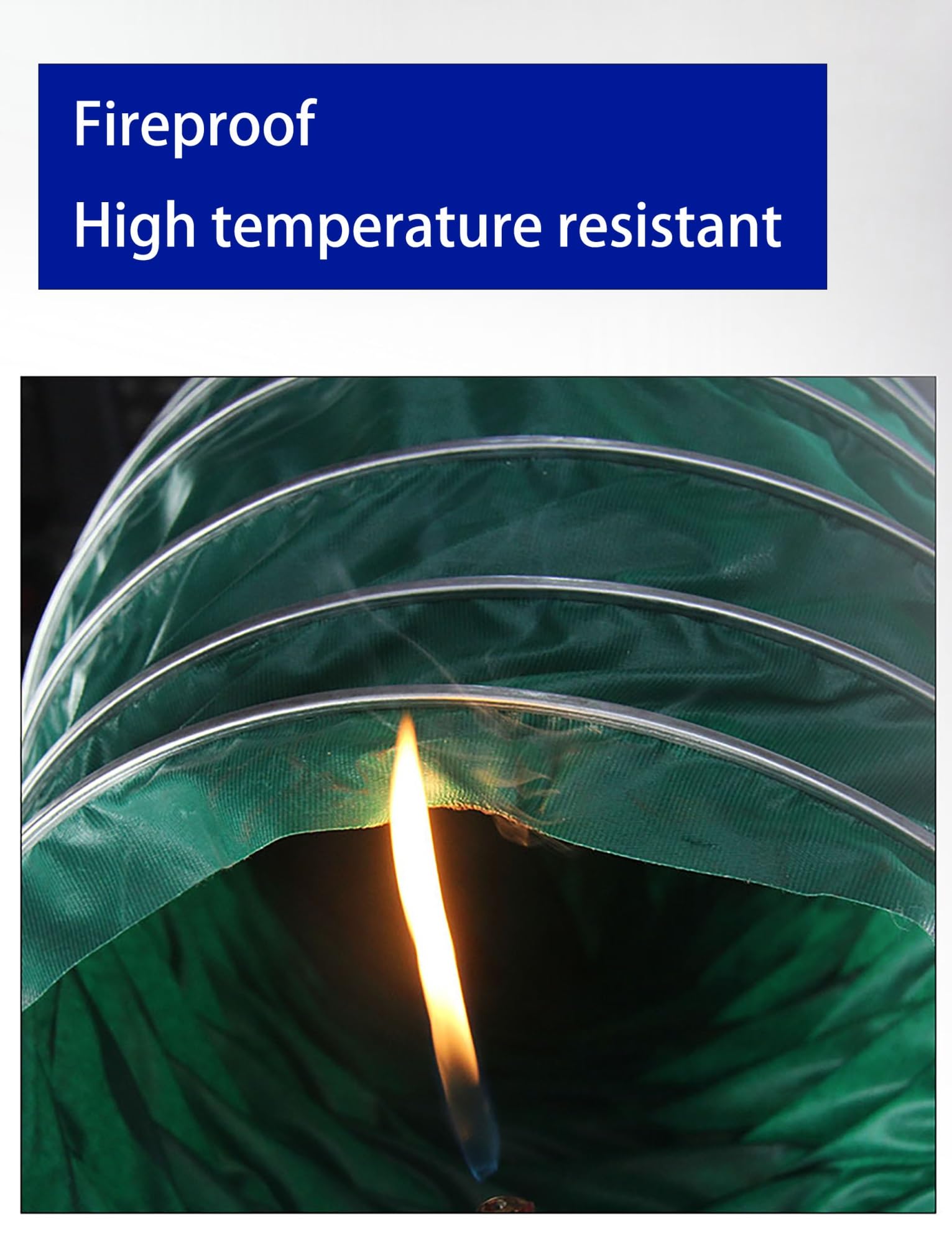 Manguera de conducto flexible ignífuga para ventilación y escape de alta temperatura en cocina, baño y taller