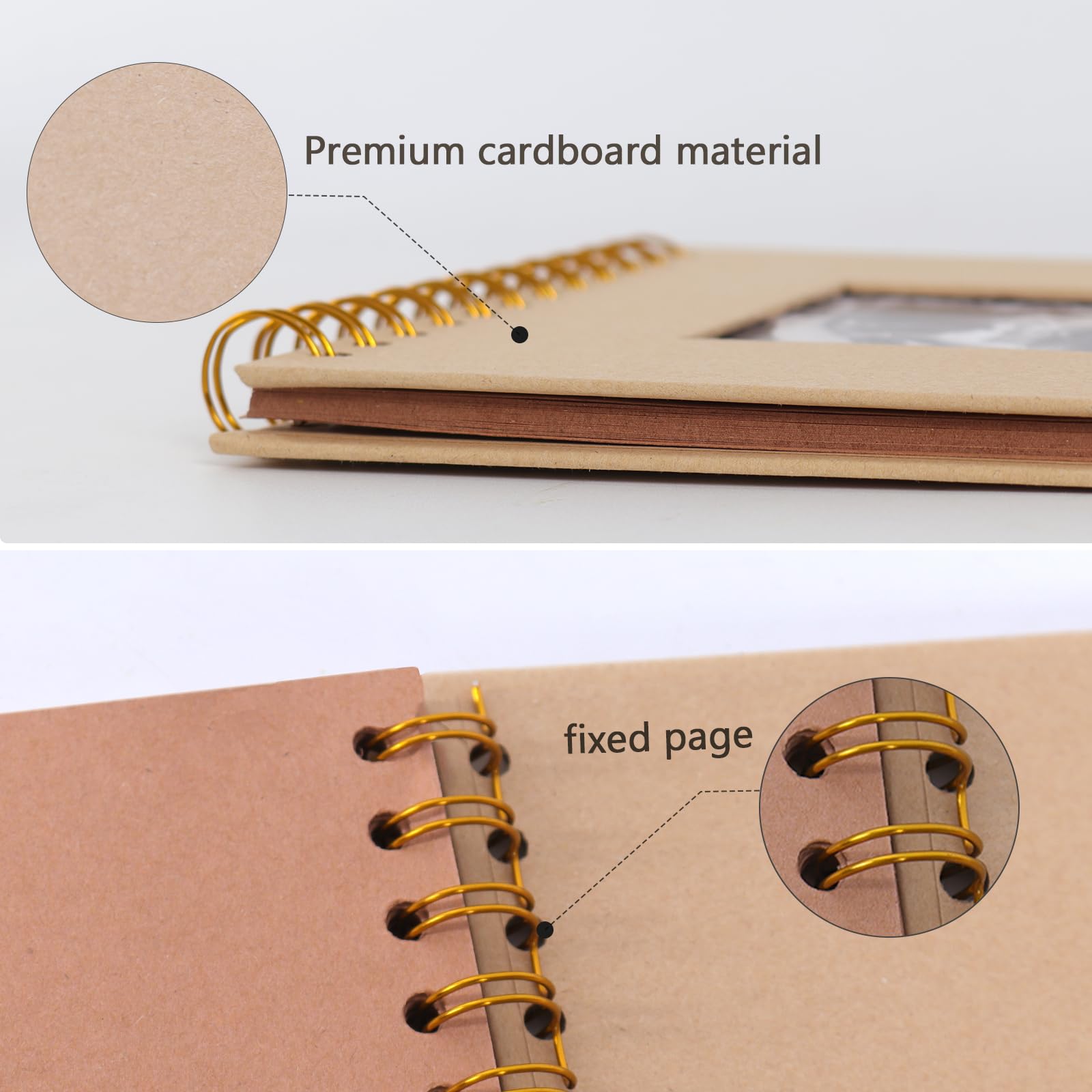 Pbf Scrapbook Photo Album, Guest Book With Photo Insert, Black Scrapbook With Plastic Sleeves & Black Pages, Scrapbook Album For 2x6 Photo Strips, Memory Book, Wedding Scrapbook