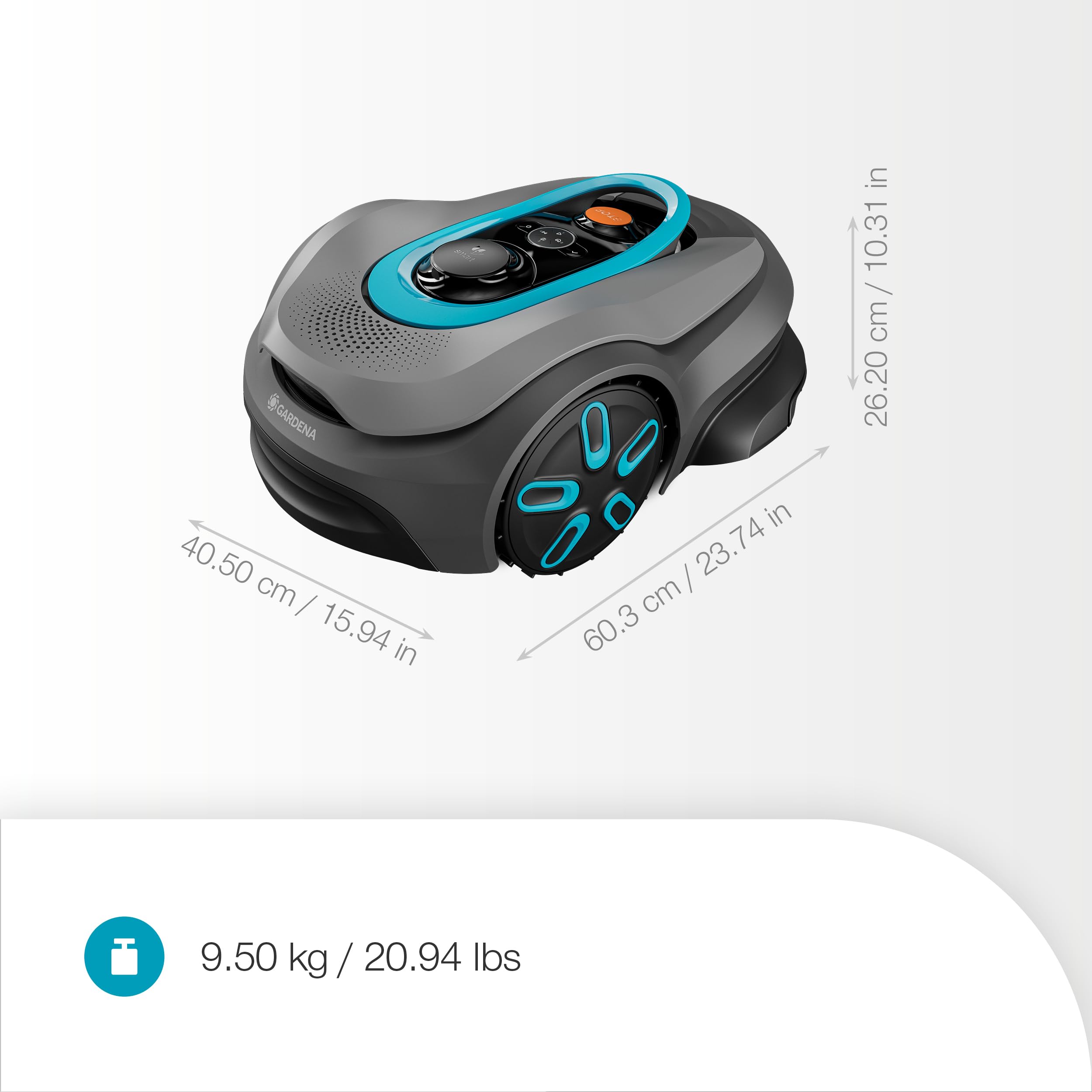 Gardena smart SILENO Sense 600 m² Mähroboter: Technologie ohne Begrenzungskabel, Mähen mit KI, Eingebaute Kamera (19942-20)
