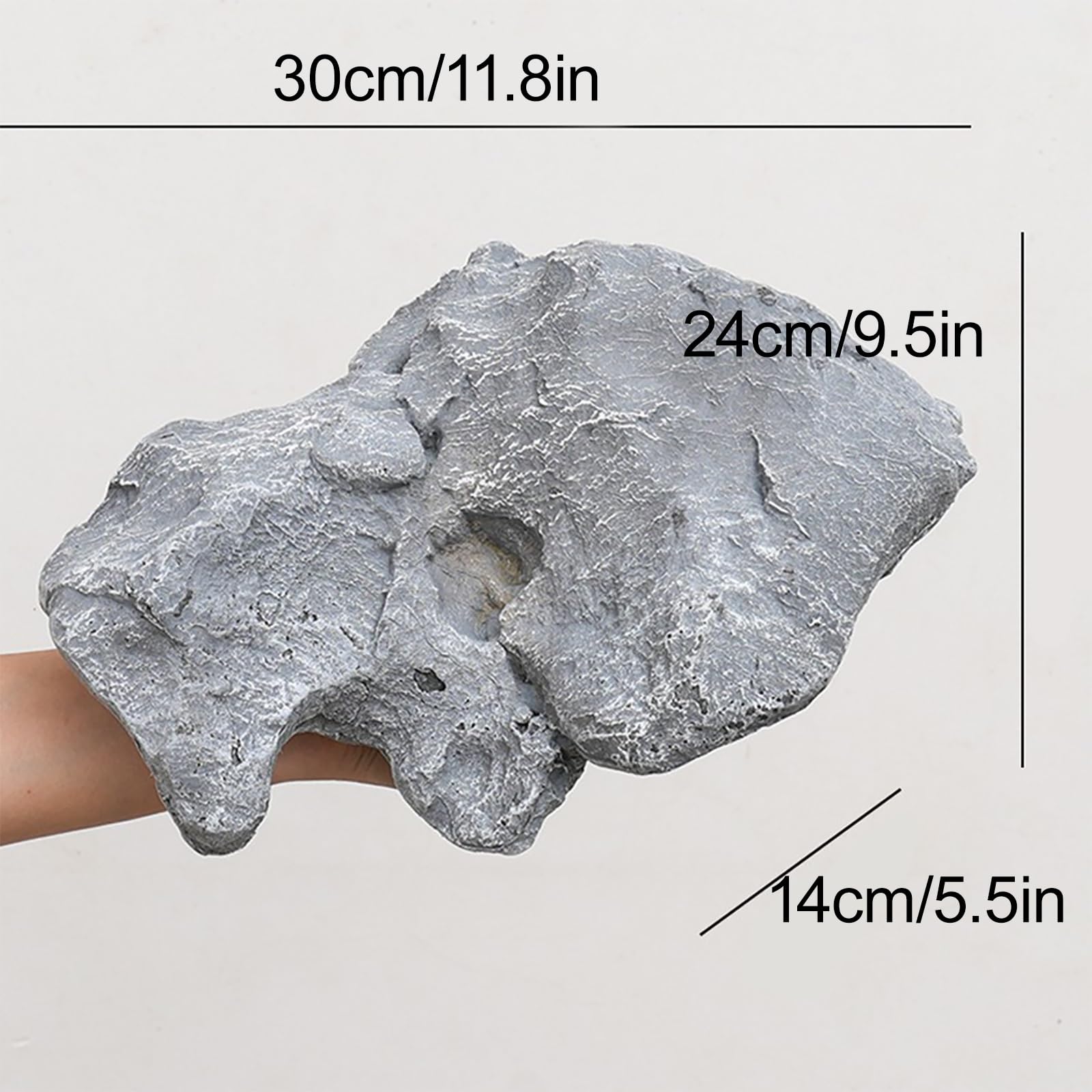 CROWEL Masso in Schiuma PU con Copertura rocciosa Artificiale for Paesaggio(30x14x24cm)