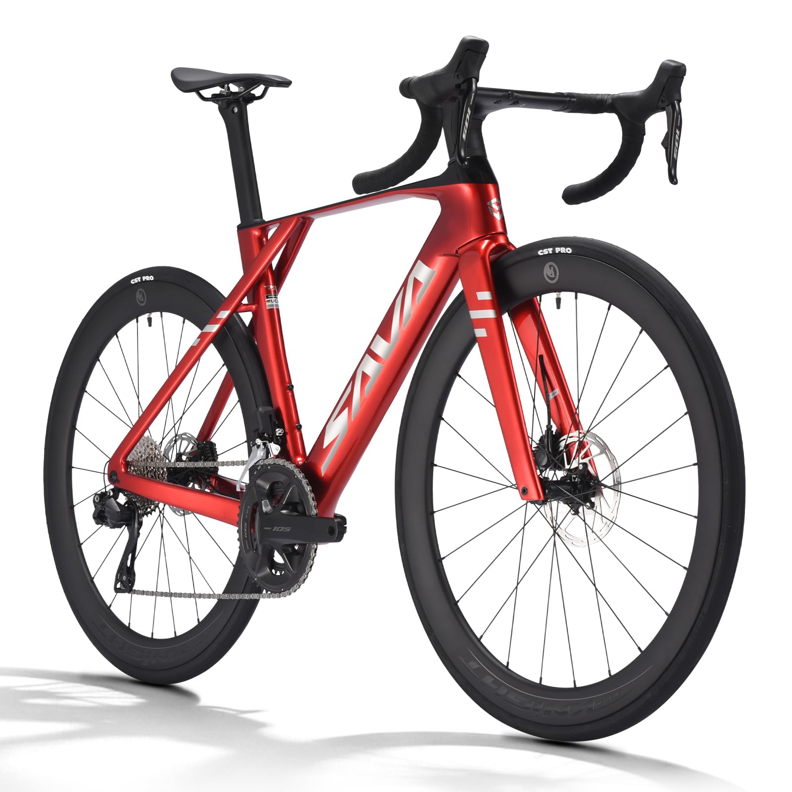 SAVADECK 2026 Blade R7 Full Carbon Road Bike, Carbon Fiber Frame Racing Bicycle with Shimano R7170 24S Groupset, Hydraulic Disc Brakes, Ultra-Light Carbon Bike for Adults