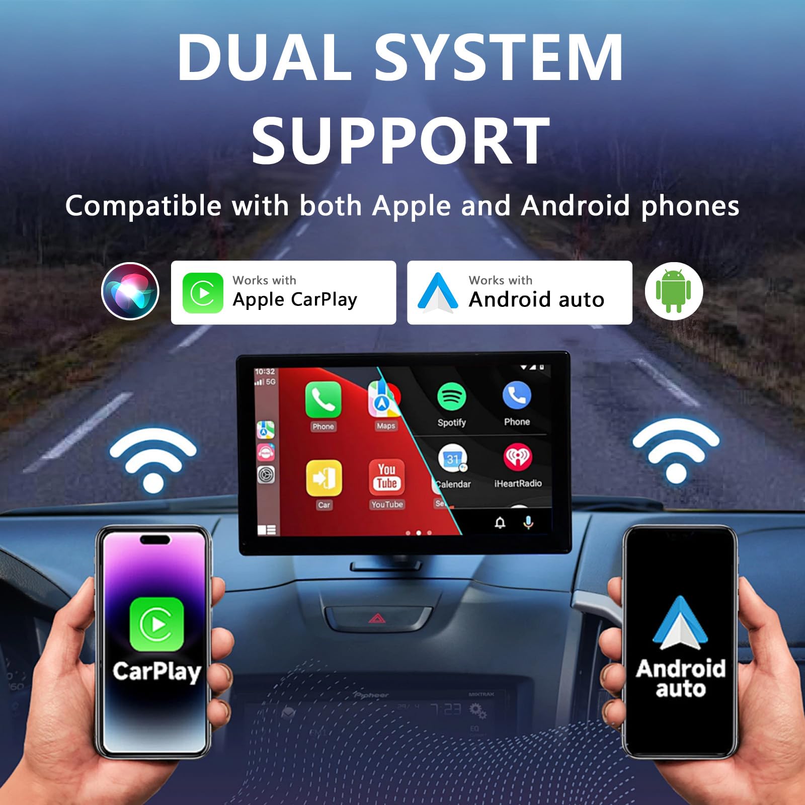 Adaptateur CarPlay Sans Fil & Android Auto Sans Fil, 2 En 1 Wireless Carplay Adapter Plug And Play Supporte Bluetoothwifigoogle Assistantsiri Avec Android 11 Et Iphone Ios 10 87227313