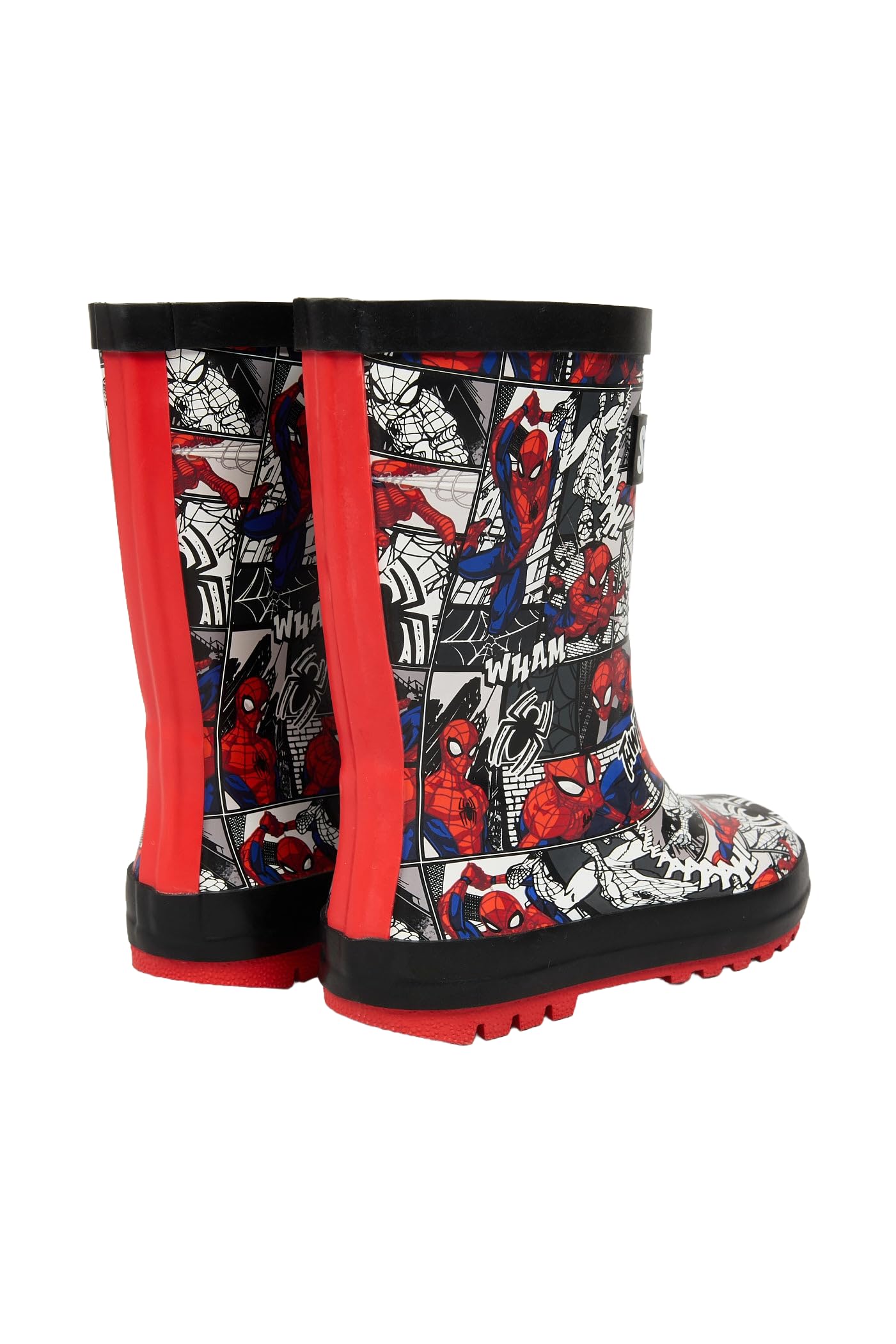 Marvel Spiderman, stivali di gomma impermeabili per bambini, con suola antiscivolo, con stampa fumetto, scarpe da pioggia per bambini
