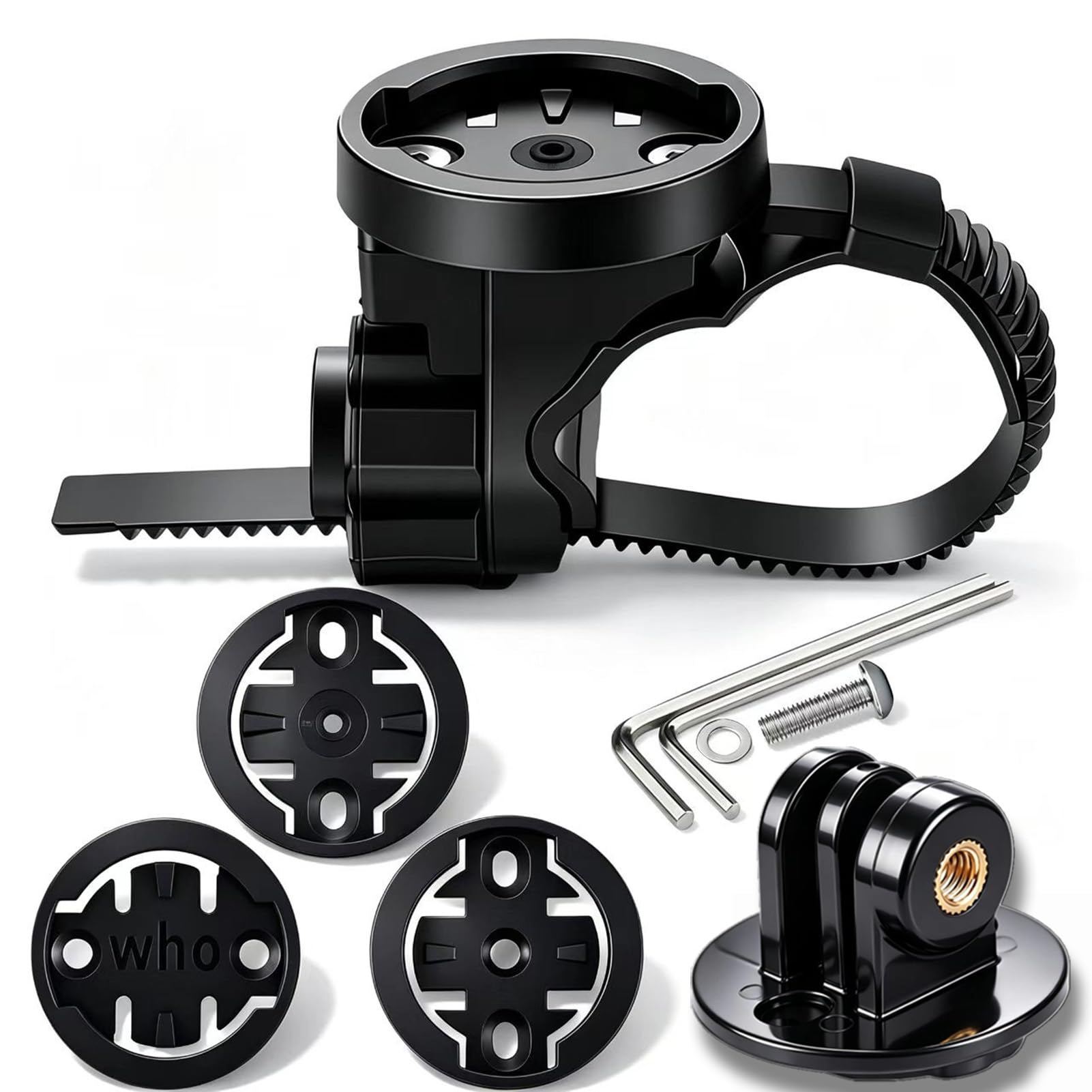 Bike Computer Mount - Handlebar Stem Mount Compatible with Garmin/Magicshine/XOSS/Bryton - Includes Personalised Sticker - Fits 20-50mm Handlebars (Road & Mountain Bike)