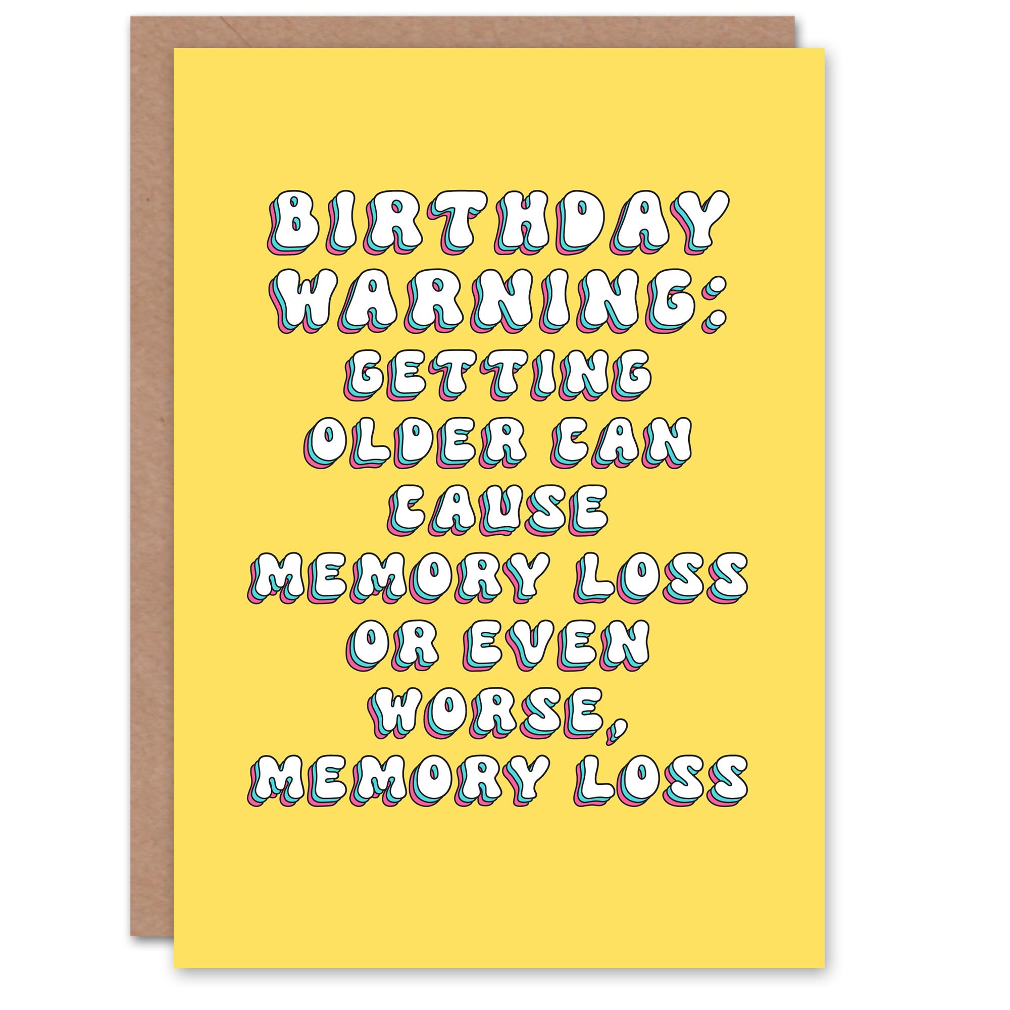 Artery8 Birthday Card Getting Older Memory Loss Fun Funny Happy Joke Humour For Her Gran Sister Niece Daughter Wife Woman Greeting Card