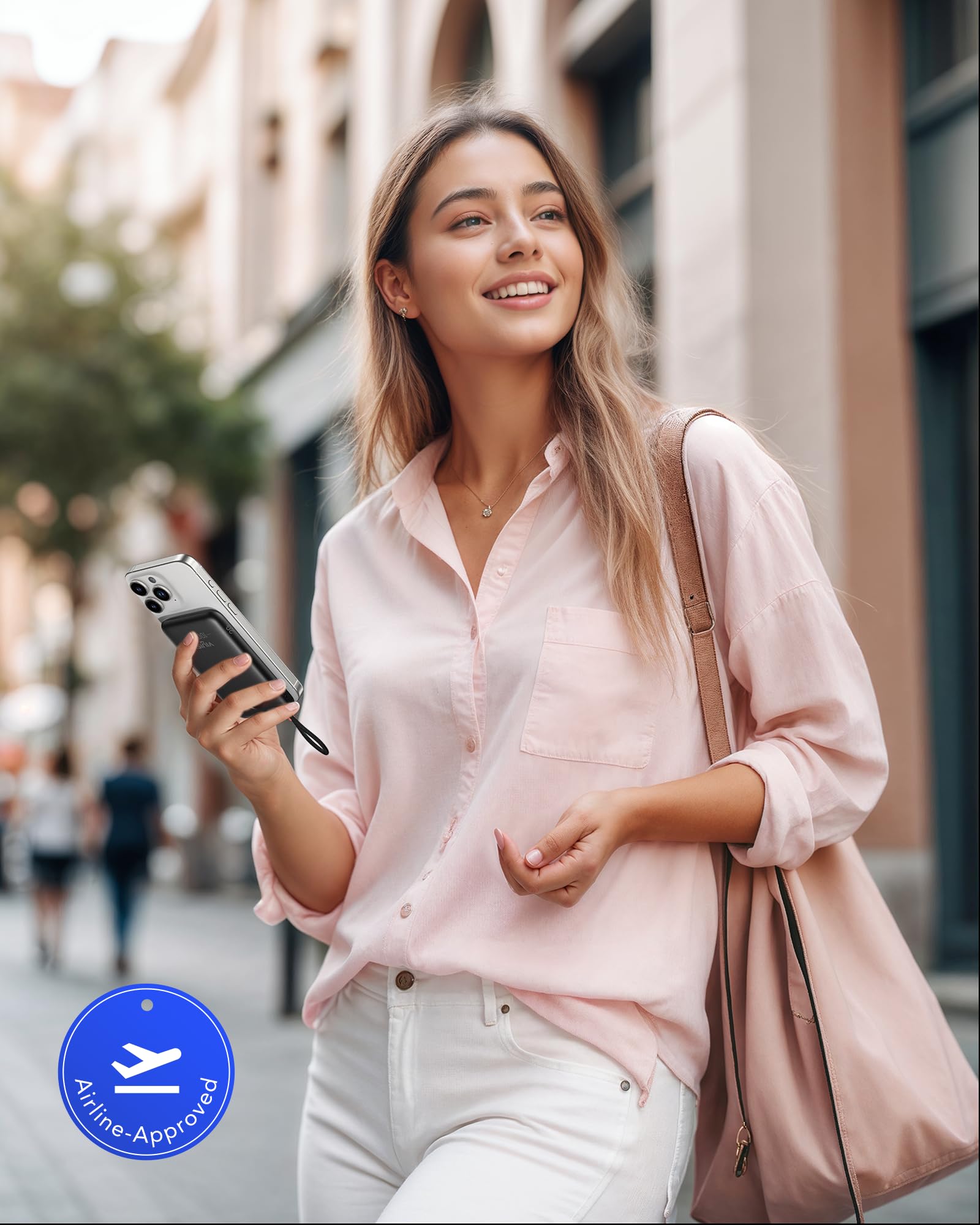 VIYISI Powerbank 10000mAh, Caricabatterie Portatile 22,5W, Batteria Esterna Ultracompatta con Cavo USB-C Integrato, Display LED, per iPhone 16/15, iPad, Samsung Galaxy S24 S23, Huawei - Nero