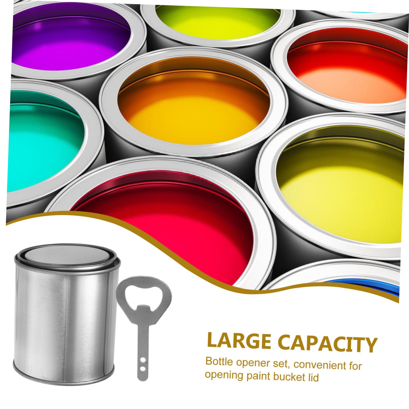 Mikikit Latas de Pintura sin Revestimiento con Tapas Cubos Metálicos Vacíos para Almacenamiento de Pintura Envases de Gran Capacidad para Proyectos DIY y Manualidades
