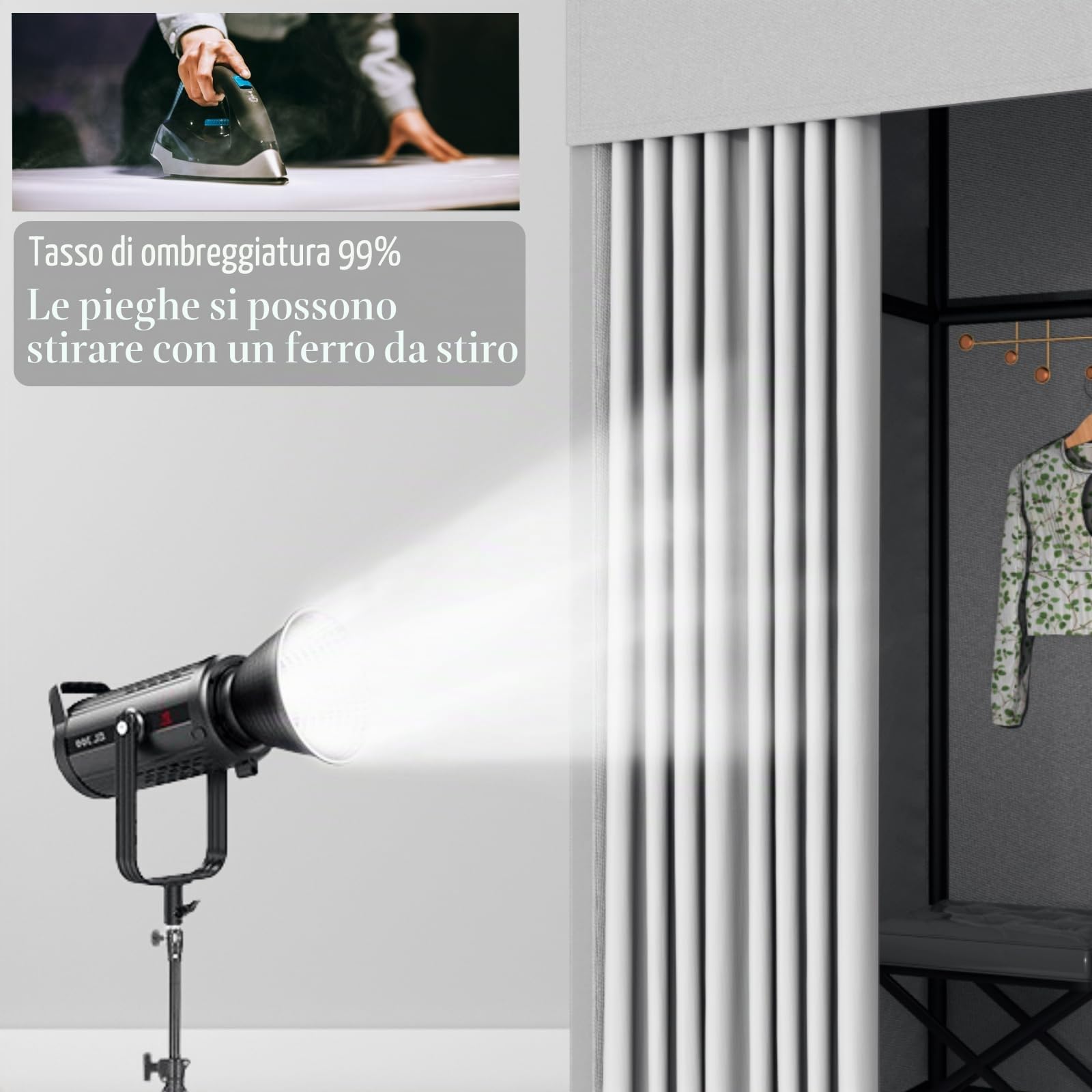 Spogliatoio portatile negozio di abbigliamento, spogliatoio quadrato mobile, spogliatoio con tende parasole la privacy, adatto a negozi di abbigliamento, centri commerciali e uffici (Argento)