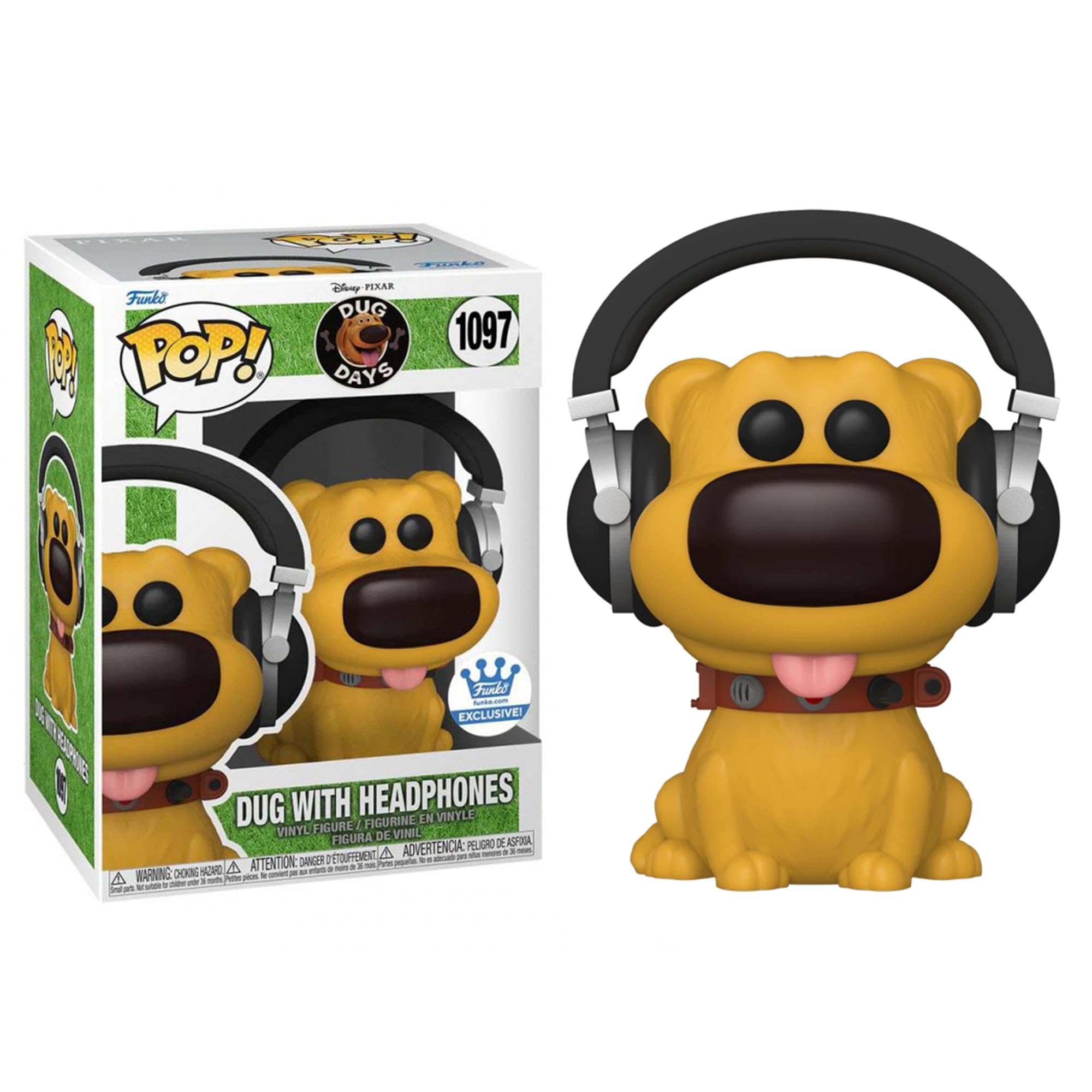 Funko Dug Days POP! Disney Vinyl Figurine Dug with Headphones 9 cm