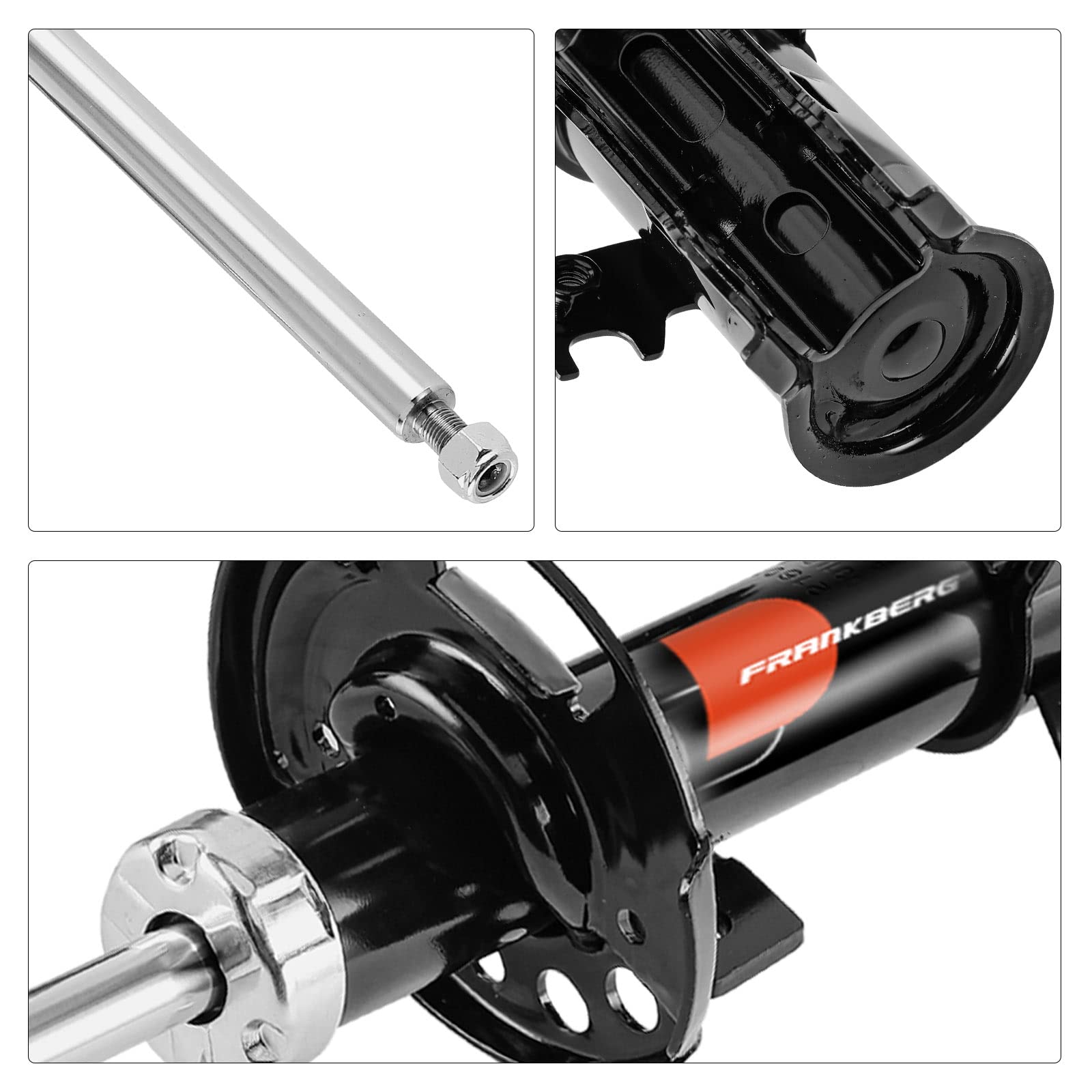 Frankberg 2 amortiguadores delanteros de 512 mm a presión de gas 1783636 | Compatible con: Fiesta VI Van, Fiesta VI CB1 CCN, Fiesta Saloon