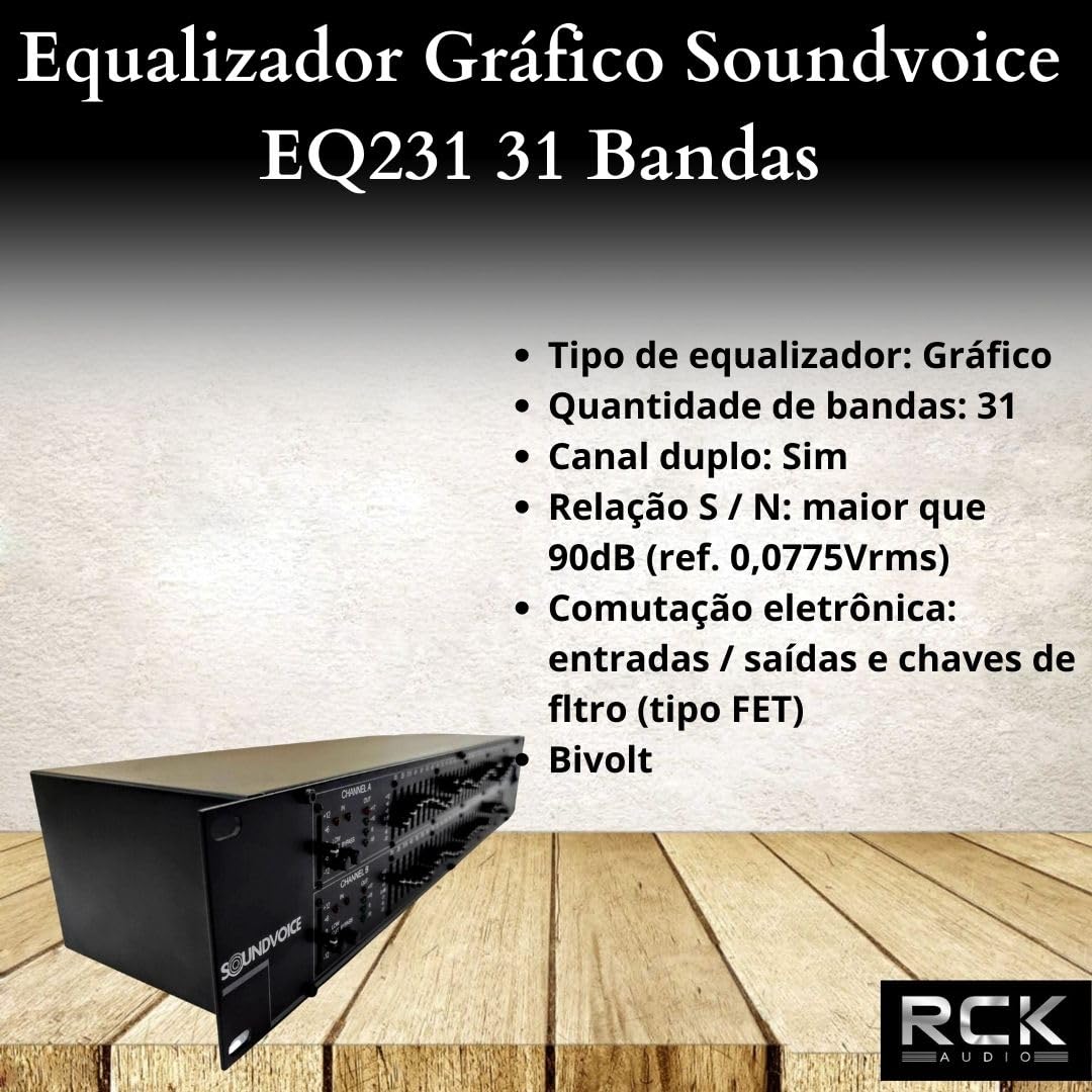 Equalizador Gráfico EQ231 31 Bandas Soundvoice : Amazon.com.br