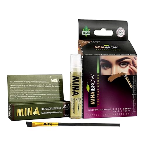 Miniatura 70 de MinaiBrow Polvo de tinte natural negro con agua de rosas y pincel en ángulo duo, tinte instantáneo para cejas a prueba de manchas para una cobertura