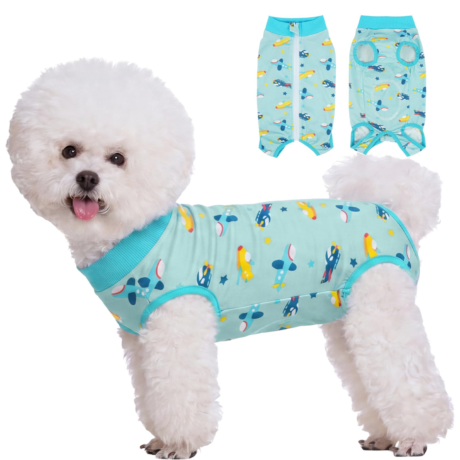 BRKURLEG Dog Recovery Suit After Surgery for Small Medium Dogs, Blue XXL