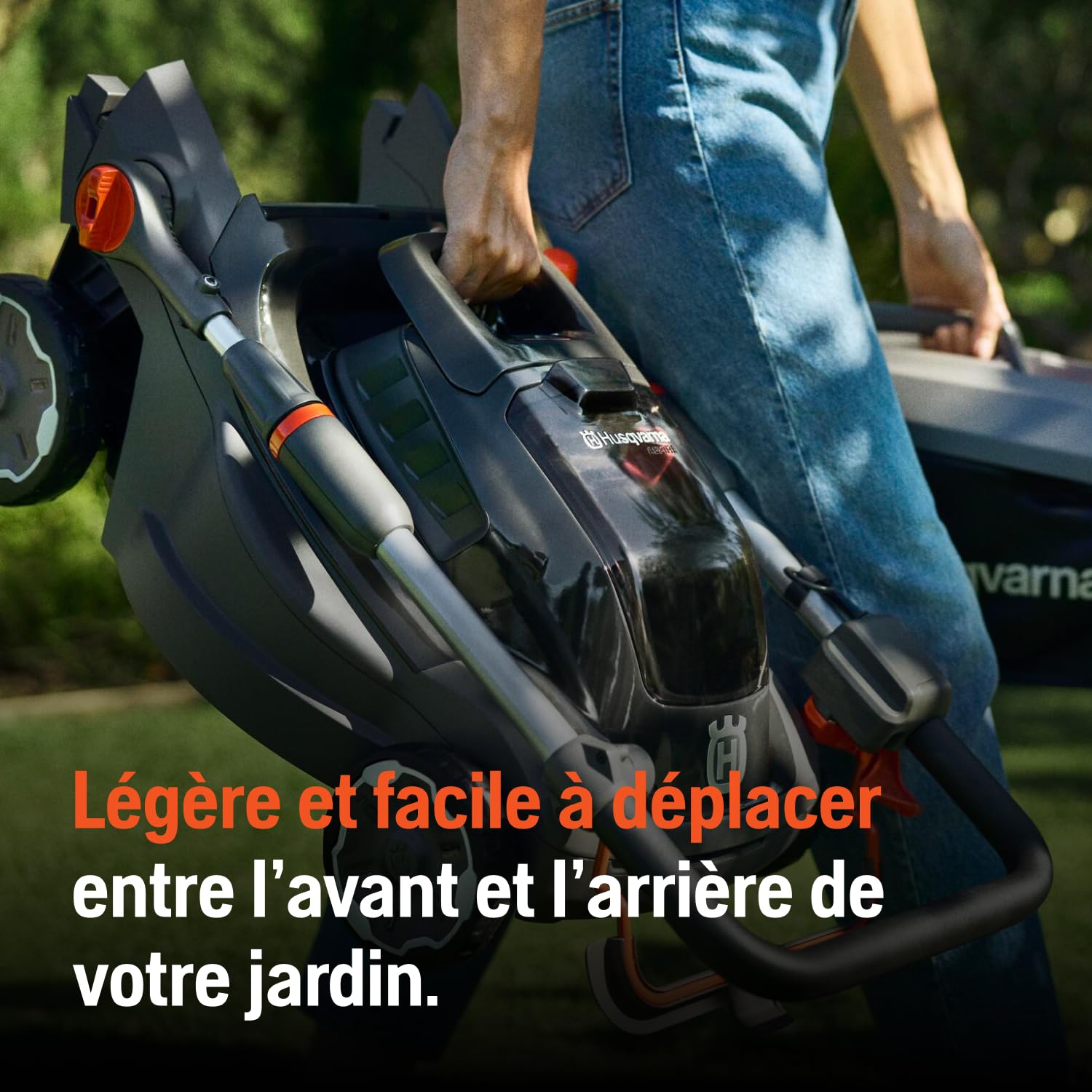 Husqvarna Aspire LC34-P4A Tondeuse à Gazon sans Fil avec Batterie 18 V et Chargeur, pour 500 m² de Surface de pelouse I Tondeuse à Gazon électrique (Panier collecteur de 30 l, Largeur de Coupe 34 cm,