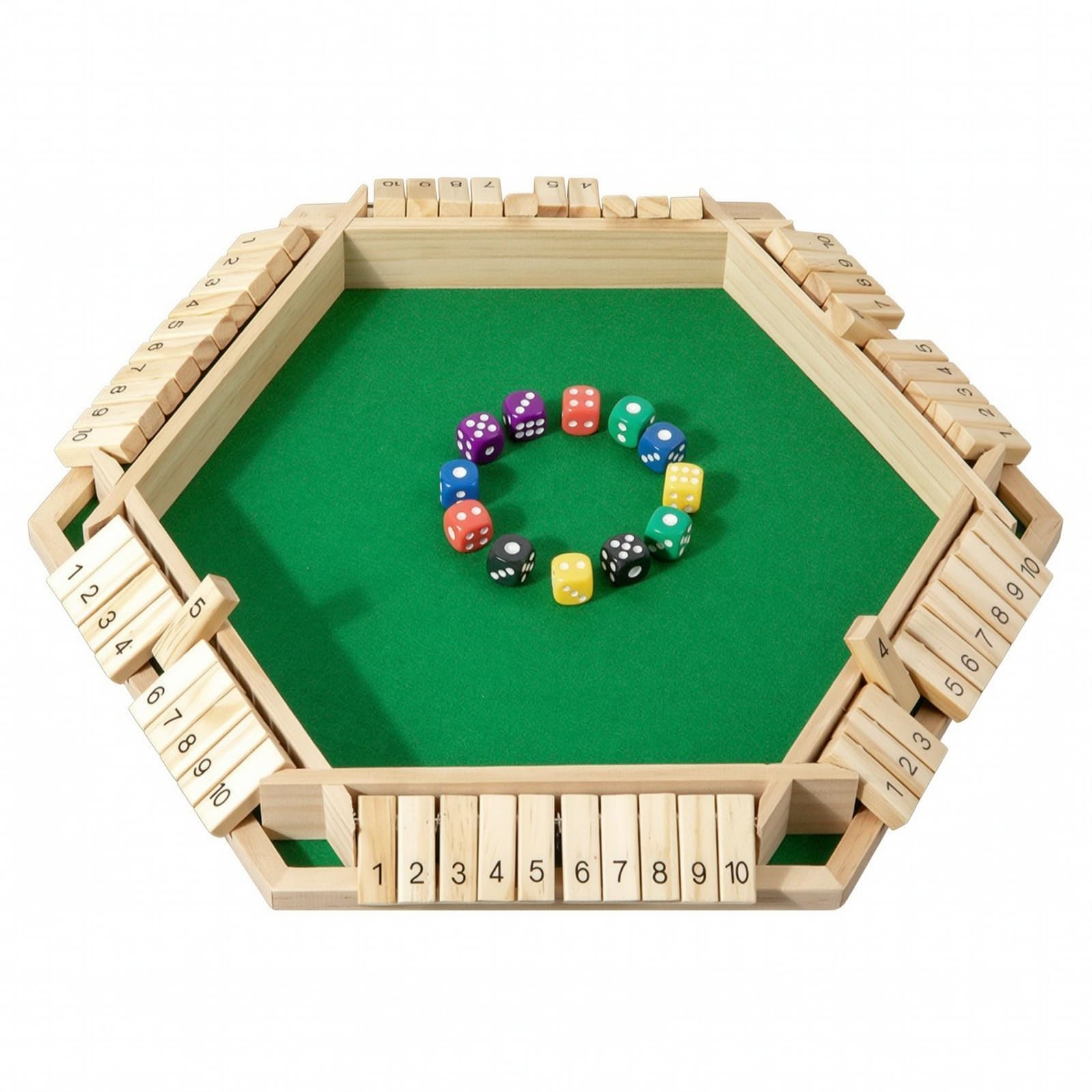 Gioco con Tessere Ribaltabili da 1 a 10 Interattivo Gioco con Tessere Numeriche e Di Durevole per , Colore Legno