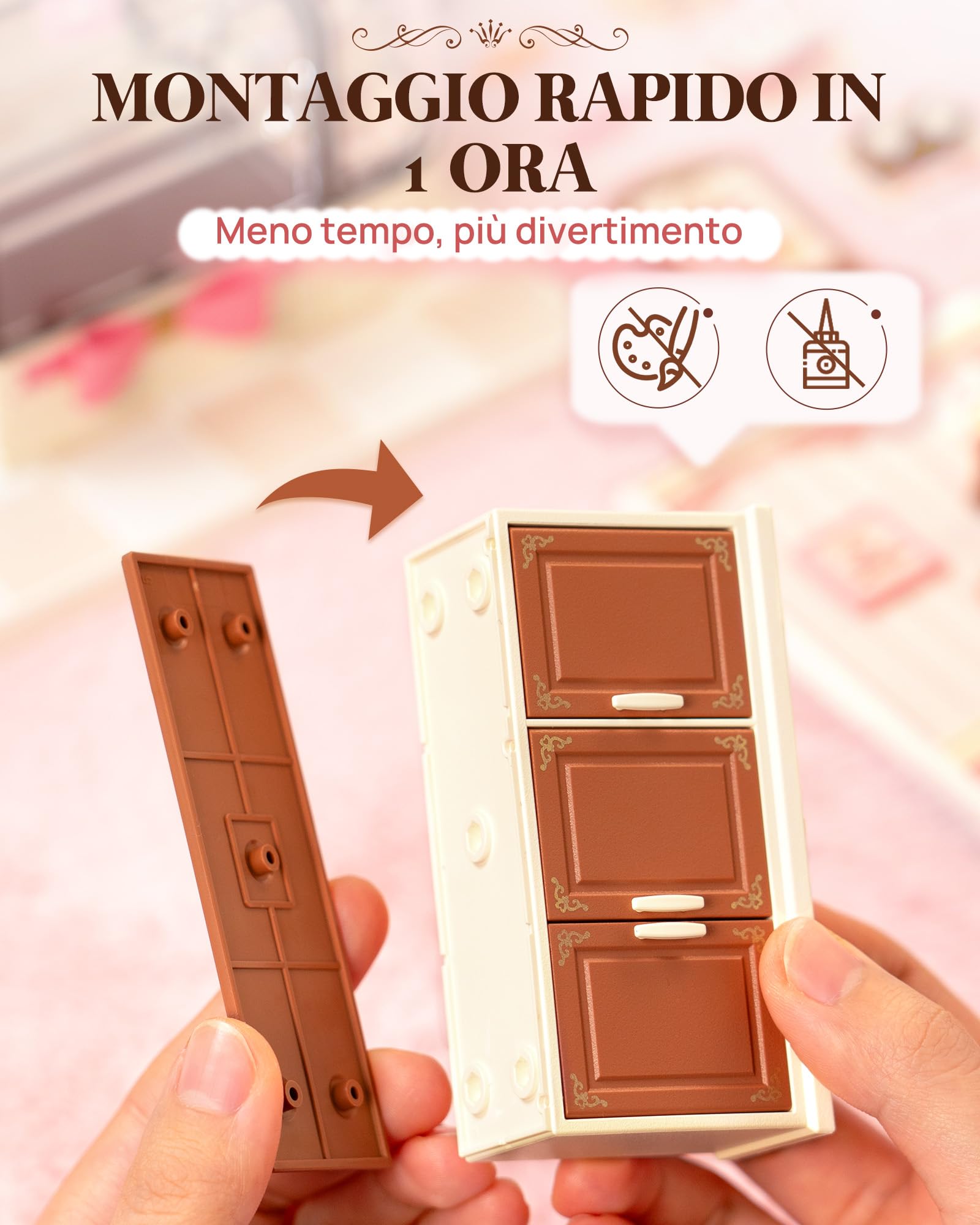 Rolife Super Creator Model Kits Dollhouse, Kit Casa in Miniatura Fai da te Con Luce, Adatto Per la Decorazione Della Scrivania di Casa, Regalo di Compleanno di Natale per Adulti (Tasty Cake Shop)