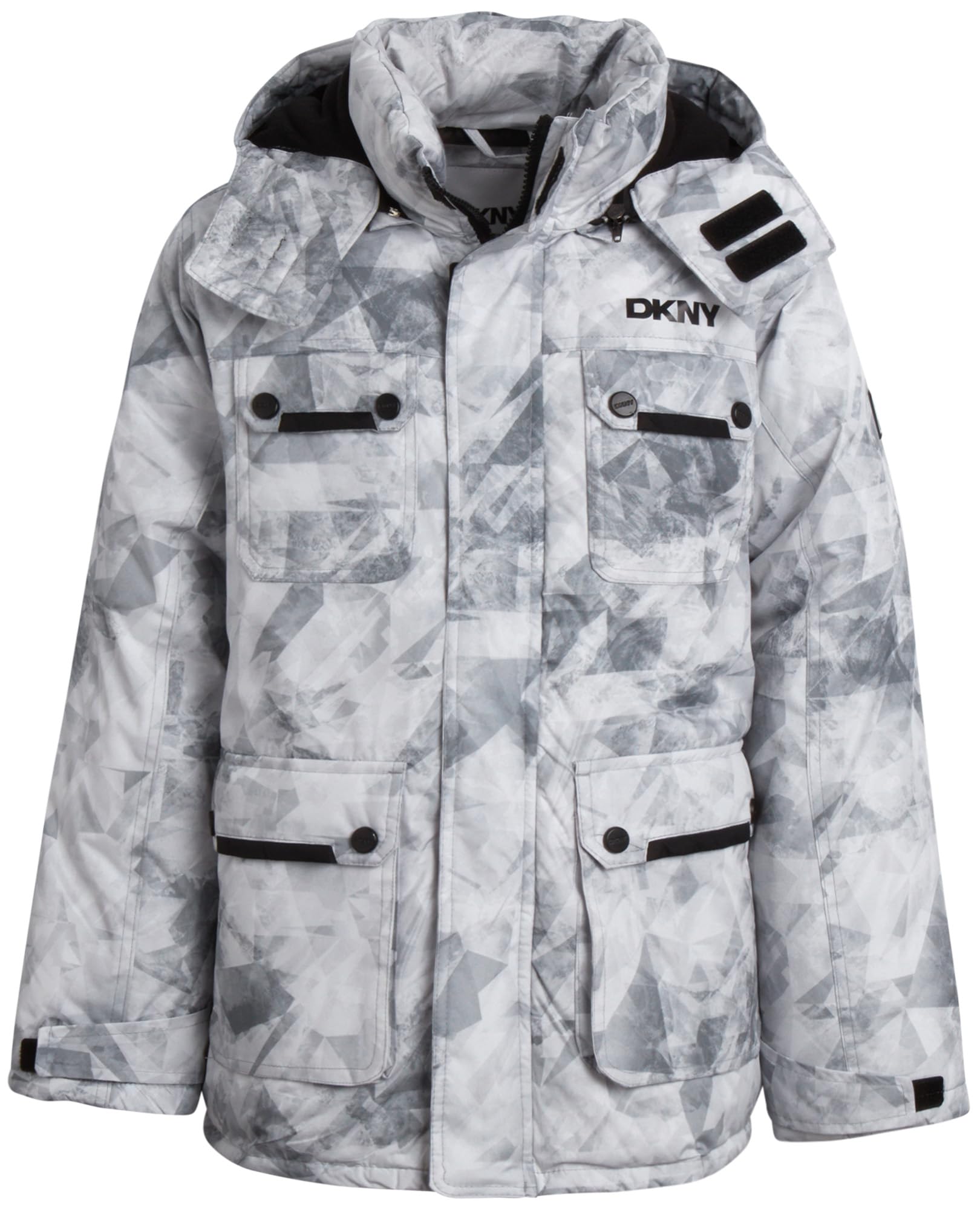 DKNYBoys' Winter Coat Heavyweight Bomber Parka Jacket Water Resistant  Insulated Jacket for Boys (8-20)