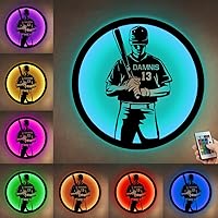 Vista 22 de Custom Golf Player Hanging LED Night Light Personalized Golf Name Neon Sign Golf Player Themed Gift Golf Swing Metal Sign Golf Player Wall Art