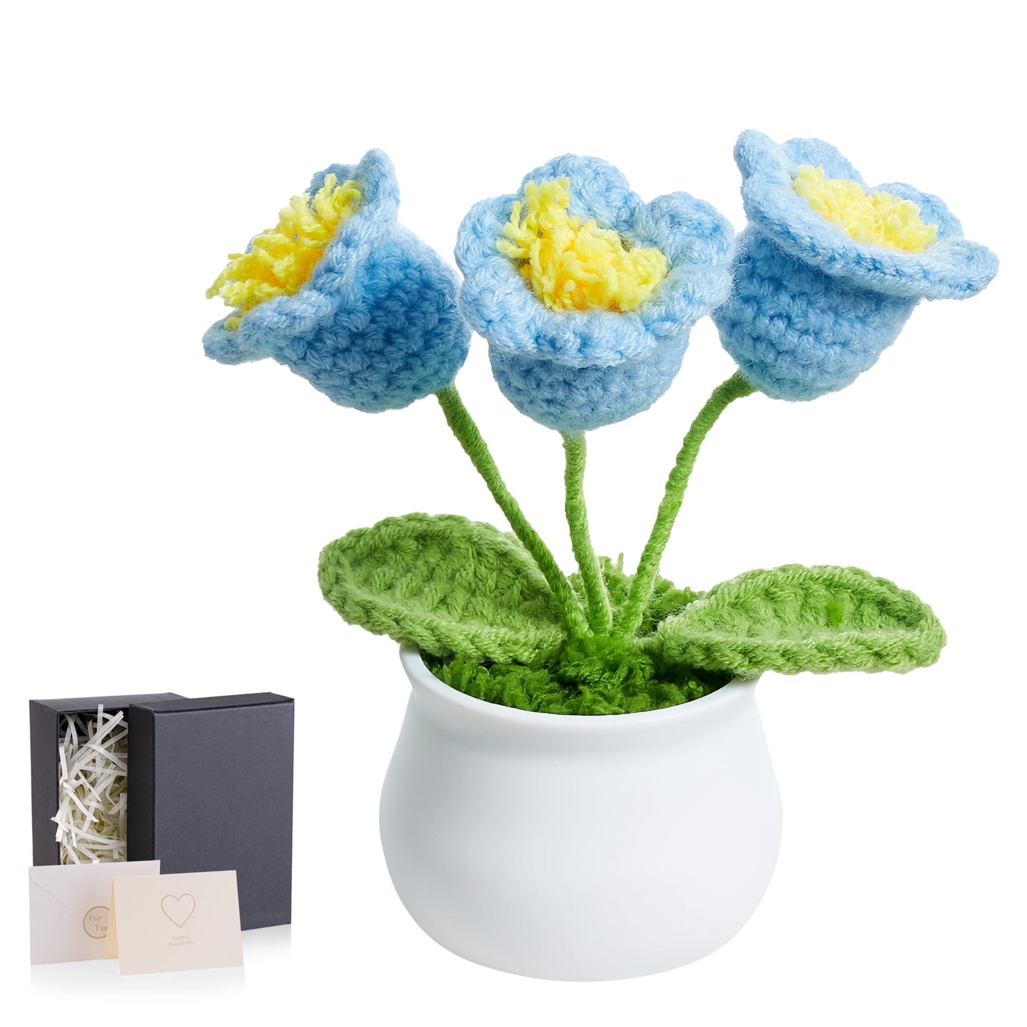 GUJOXILA Geschenke für Frauen Gehäkelte Blume Deko Maiglöckc