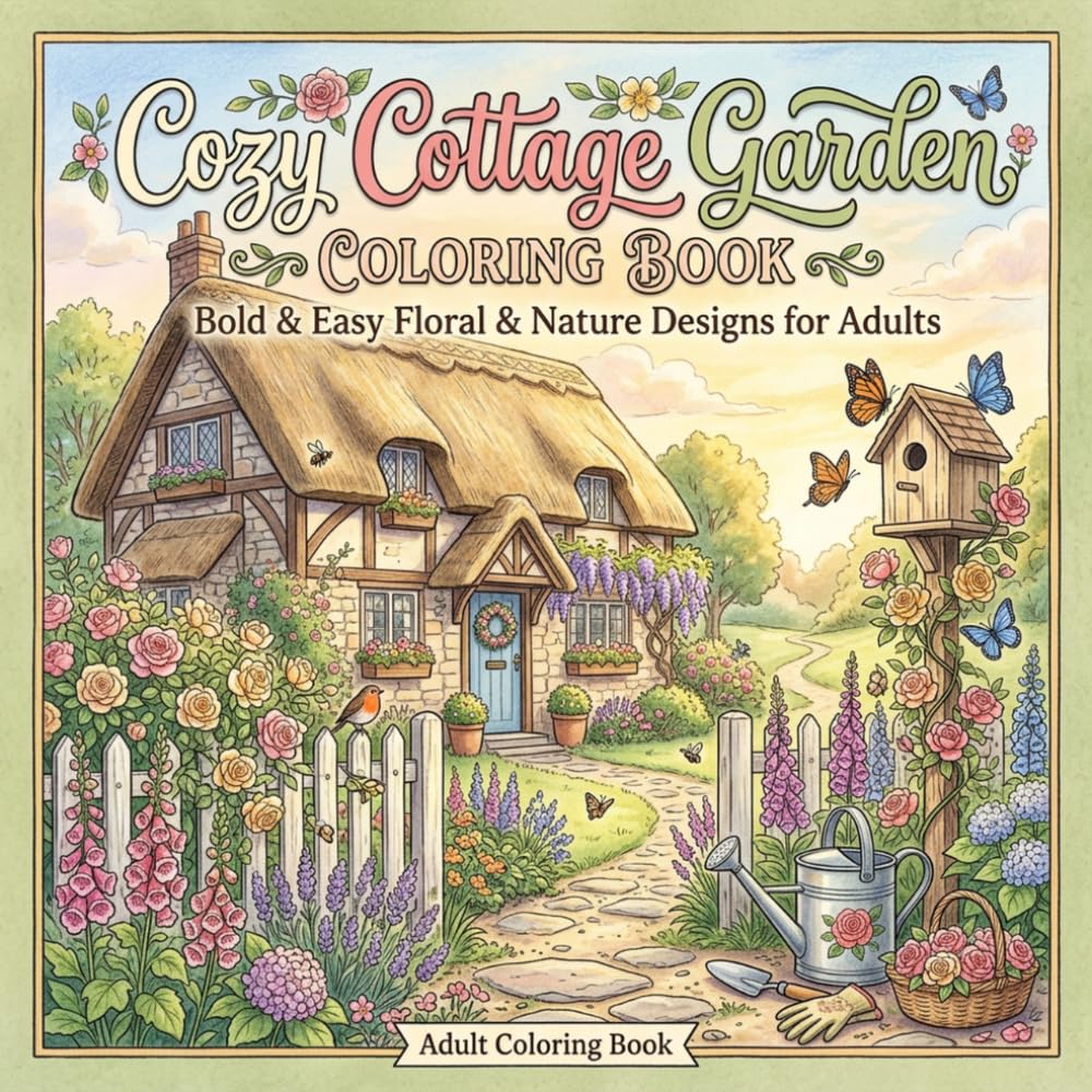 Cozy Cottage Garden: Coloring Book