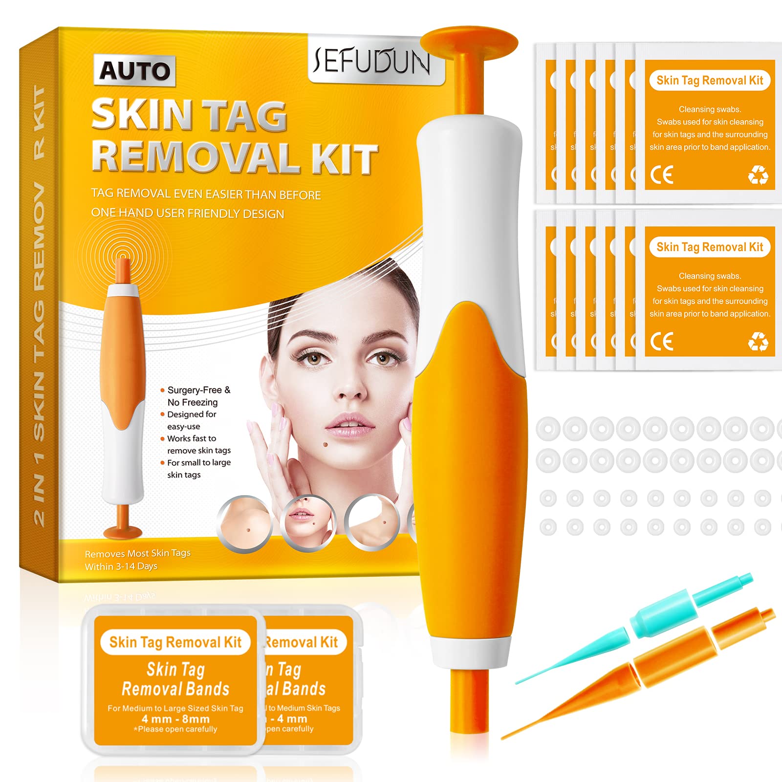 Buy Skin Tag Removal, 2 in 1 Upgraded Skin Tag Remover Kit, Auto Skin