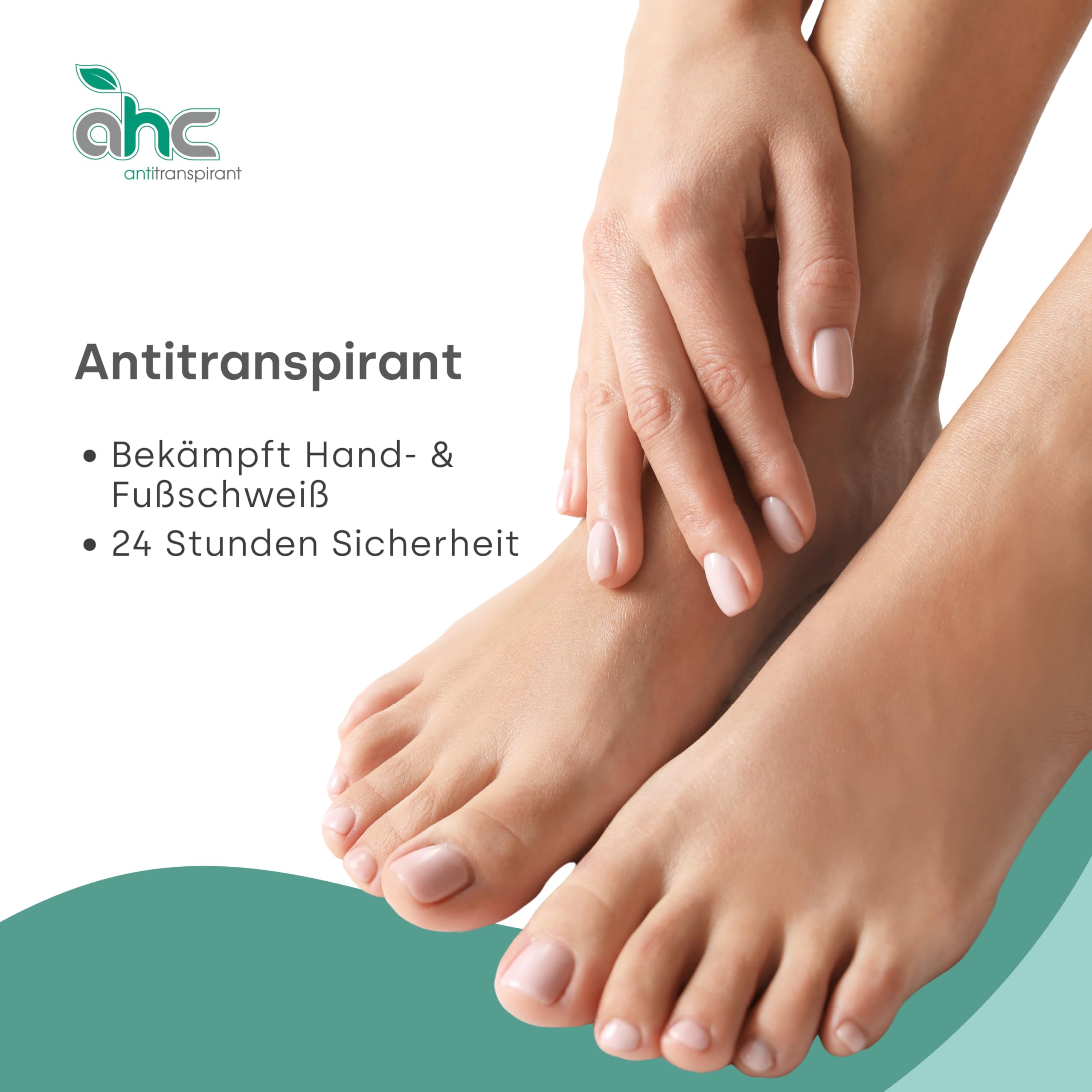 AHC FORTE Antitranspirant Tropfflasche 50ml gegen Schwitzen an Händen & Füßen - Antiperspirant mit Pflanzenextrakten gegen Handschweiß & Fußschweiß