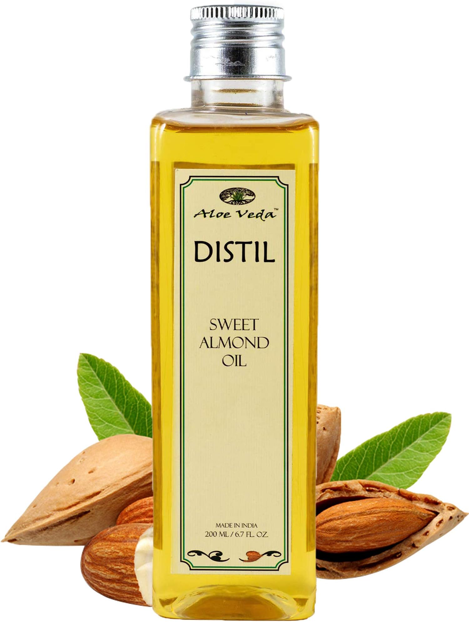 Distil Cold Pressed Sweet Almond Oil for Hair and Skin,200ml
