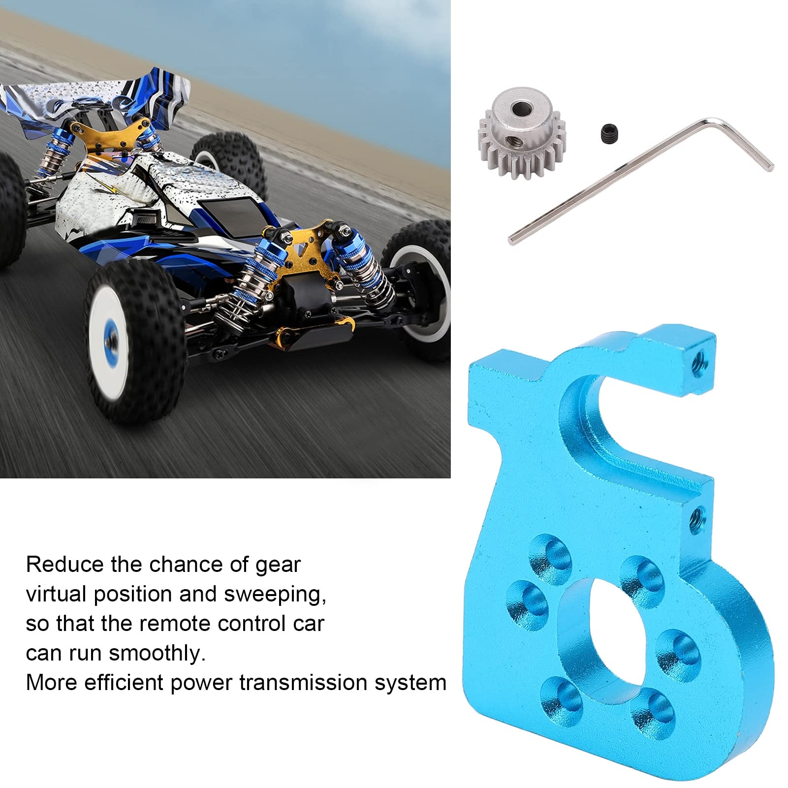 SUNGOOYUE Aluminum alloy RC Motor Mount Holder, RC Car Motor Seat Part Replacement for WLtoys 144010 RC Car - Image 4
