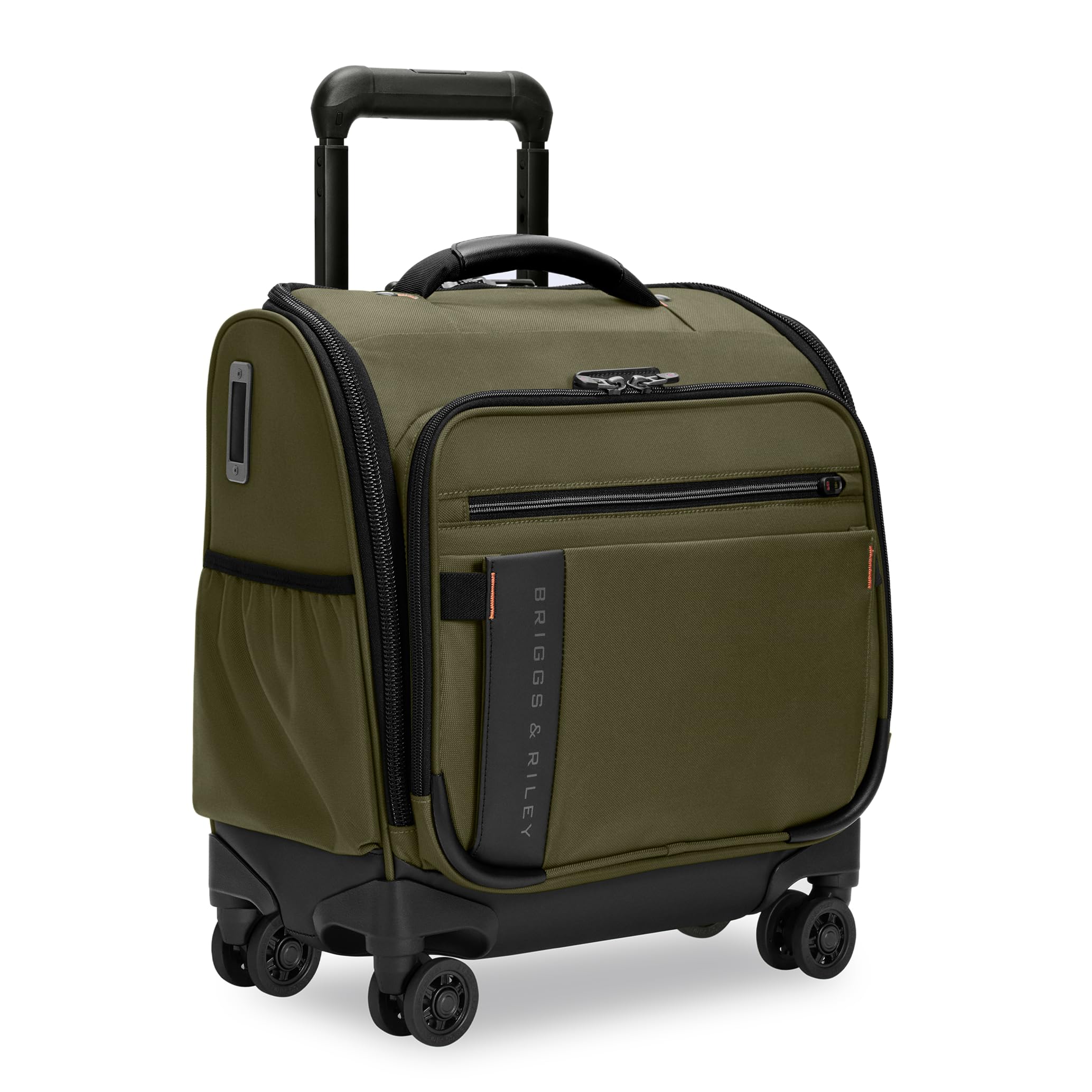 Briggs & Riley Cabin Spinner - Carry On Luggage for Travel, Suitcases with Wheels, Softside Rolling Bag for Men & Women, Fits Under Plane Seat, Telescoping Handle - ZDX Collection, Hunter