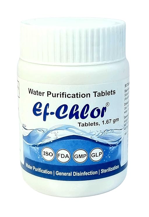 EfChlor Water Purification Tablets, Each Tablet for 500 litres, 50