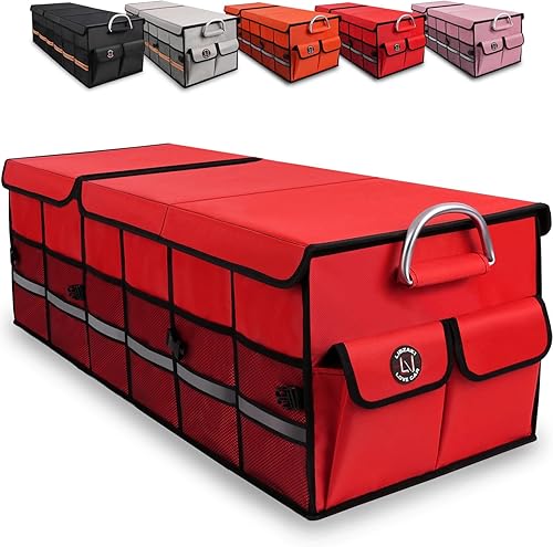 Organizador grande para maletero de automóvil, organizador de carga para SUV, parte inferior antideslizante, impermeable, plegable, duradero,