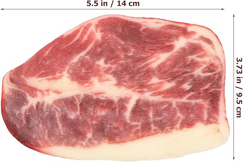Miniatura 2 de Bistec de comida de simulación para niños y niños, filete artificial de simulación, modelo de comida de carne falsa para fotografía, decoración de