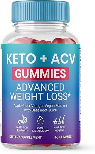 Paquete de 1 gomitas Keto ACV para pérdida de peso avanzada, gomitas Keto ACV de tiburón y tanque, vinagre de sidra de manzana, gomitas para perder