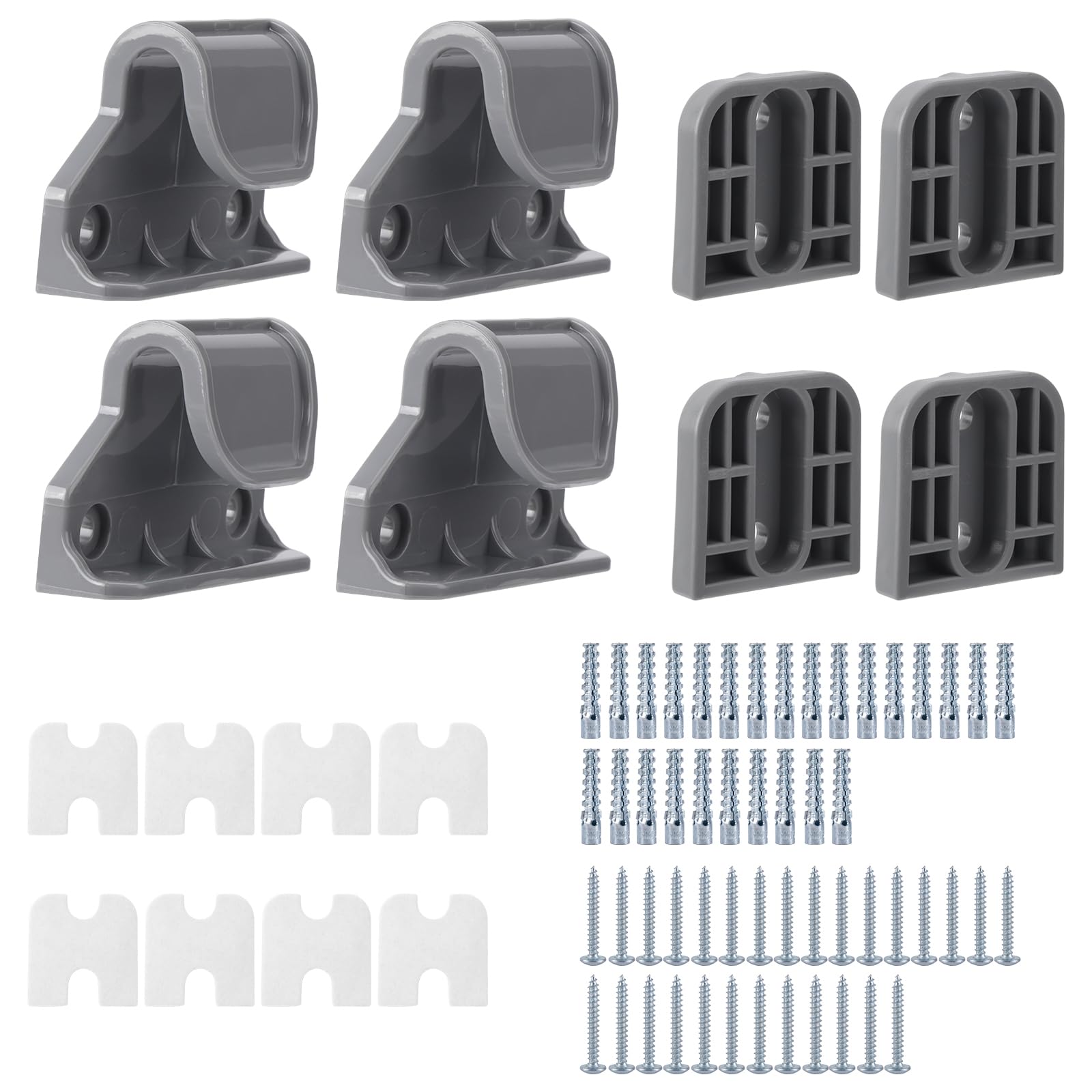 70pcs Baby Gate Replacement Parts, Retractable Baby Gate Extensions Parts Baby Gate Extender Baby Gate Mounting Kit Including Latches Brackets Screws