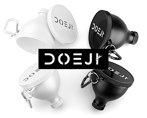 Miniatura 2 de Embudo de proteína en polvo paquete de 4 unidades para ir de viaje embudo de suplementos para preentrenamiento y BCAA Embudo de botella de agua para