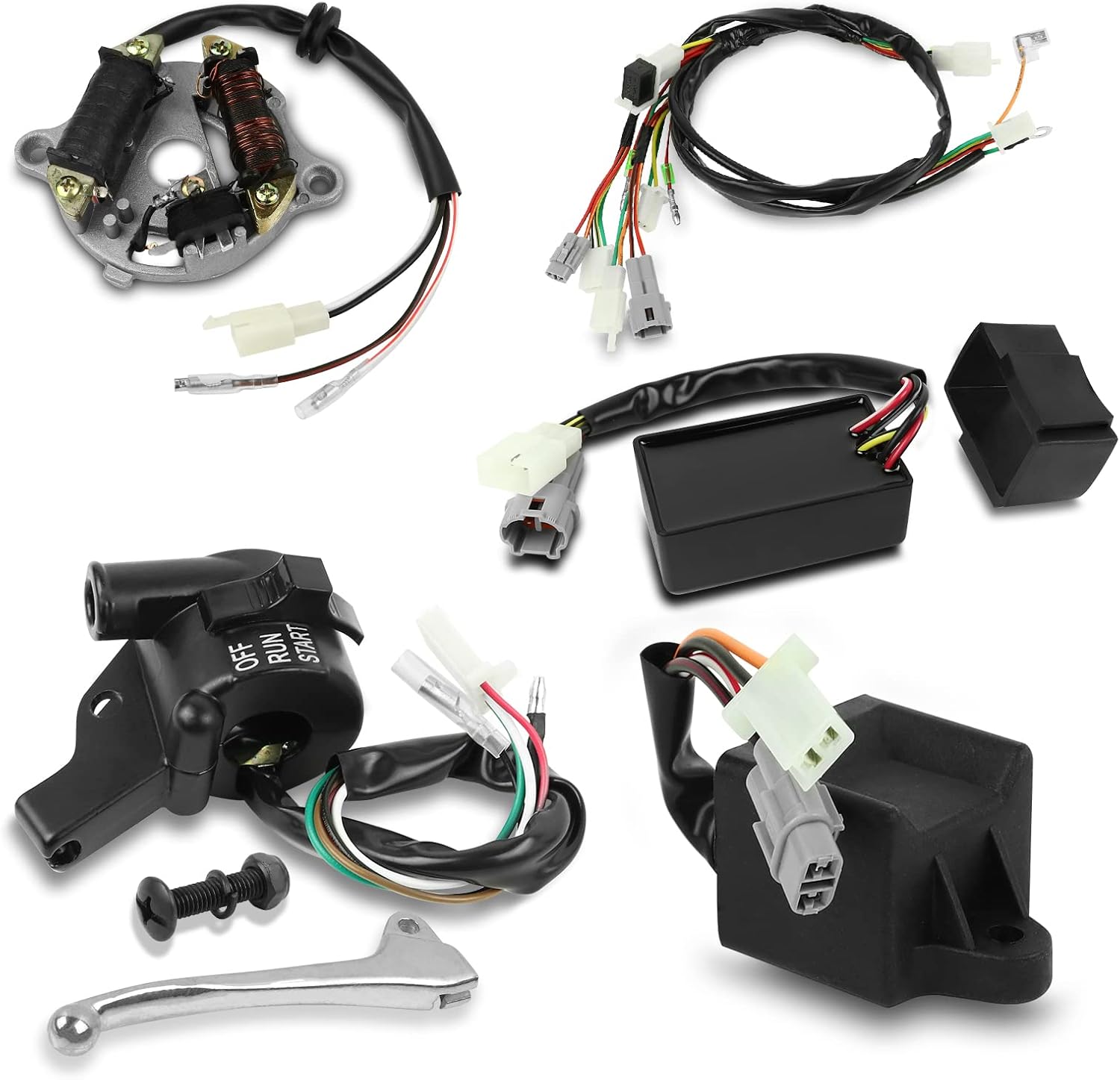 FLYPIG Wiring Harness Wire Loom Ignition Switch CDI Unit