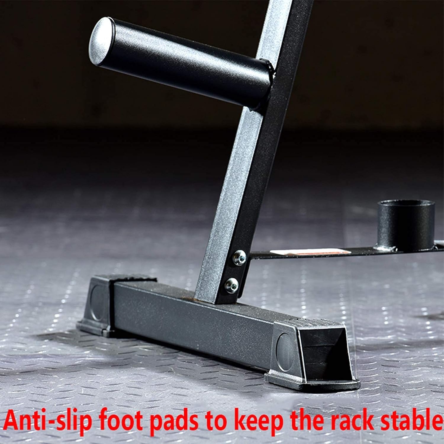 2Inch Weight Plate Rack Tree For Dumbbell Plates Free Weight Plates Storage Rack Stand With 2Inch Barbell Bar Holder Vertical Storage
