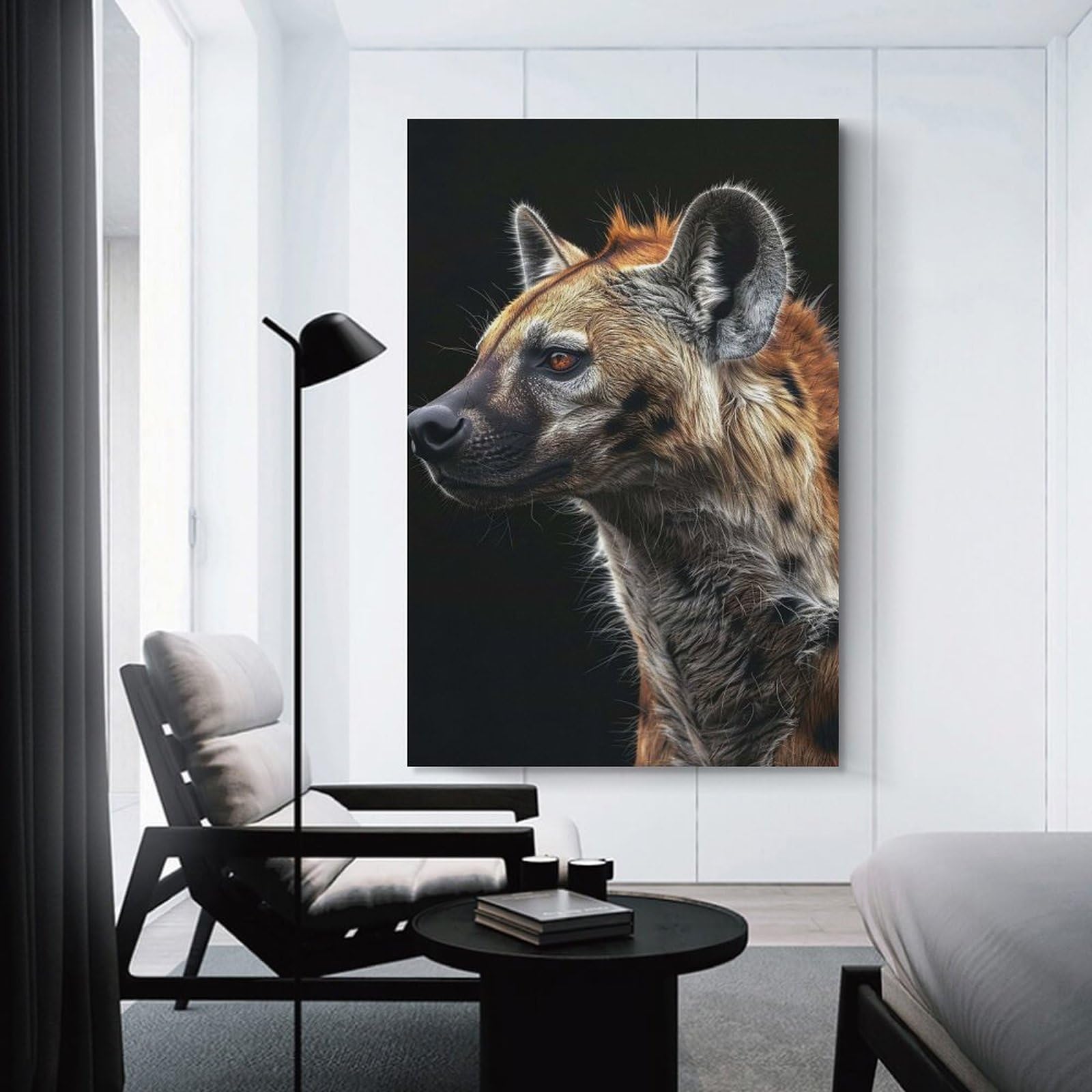 Junmoney Hyena Hanging Wall Art, 20x30inch(50x75cm), for Bedroom Walls, Guest Spaces Or Lounges, An Easy Wall Refresh for Bedrooms