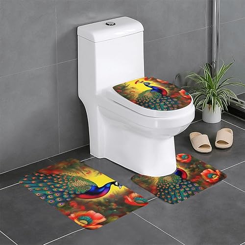 Juego de alfombras de baño de 3 piezas, absorbentes, antideslizantes, suaves para baño, dormitorio, cocina y más