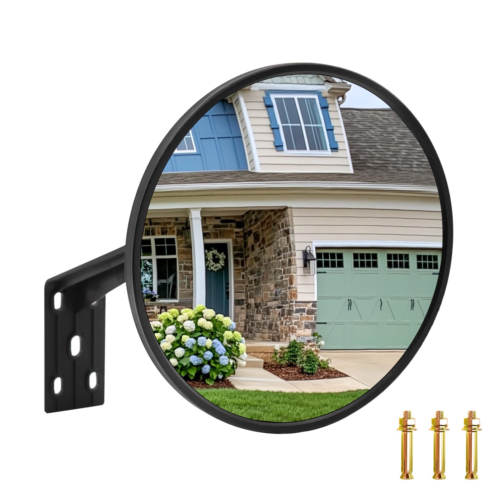Espejo Convexo, Espejo Convex Ajustable Gran Angular Espejo de Seguridad Acrílico Interior/Exterior, Espejo de Esquina Anti-Vista para Pared, Aparcamiento Garaje, Vía de Acceso y Seguridad del Tráfico