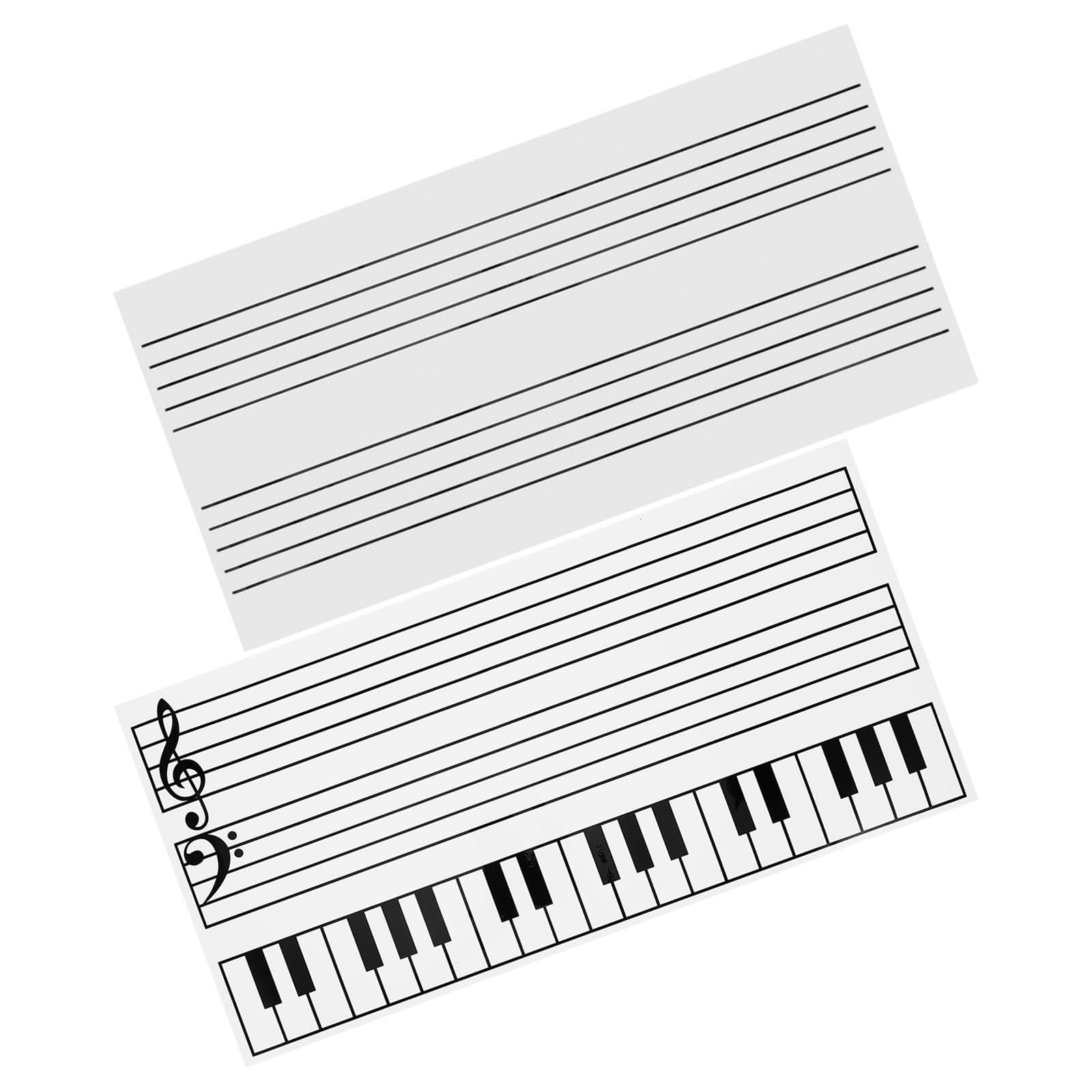 SHINEOFI 2 Pezzi Lavagna Magnetica Cancellabile a Pennarello per Lezioni di Musica Portatile Pentagramma Flessibile in Gomma e Appunti Musicali in Cucina